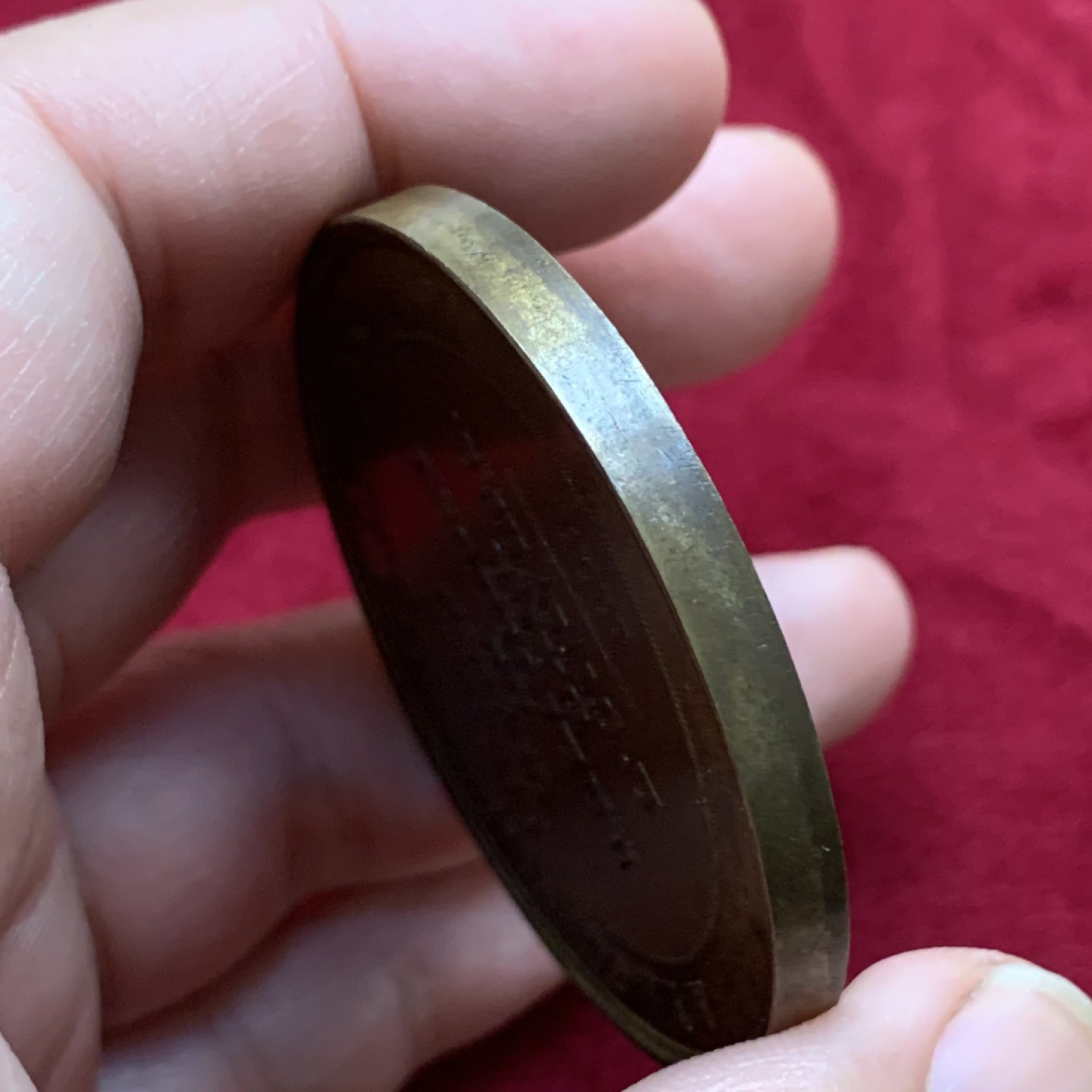 《竞宝斋》第115场-周日，周一 ，2场连拍（全场包邮） 1827年 英国首相 乔治坎宁逝世纪念铜章，直径50mm，重量60g