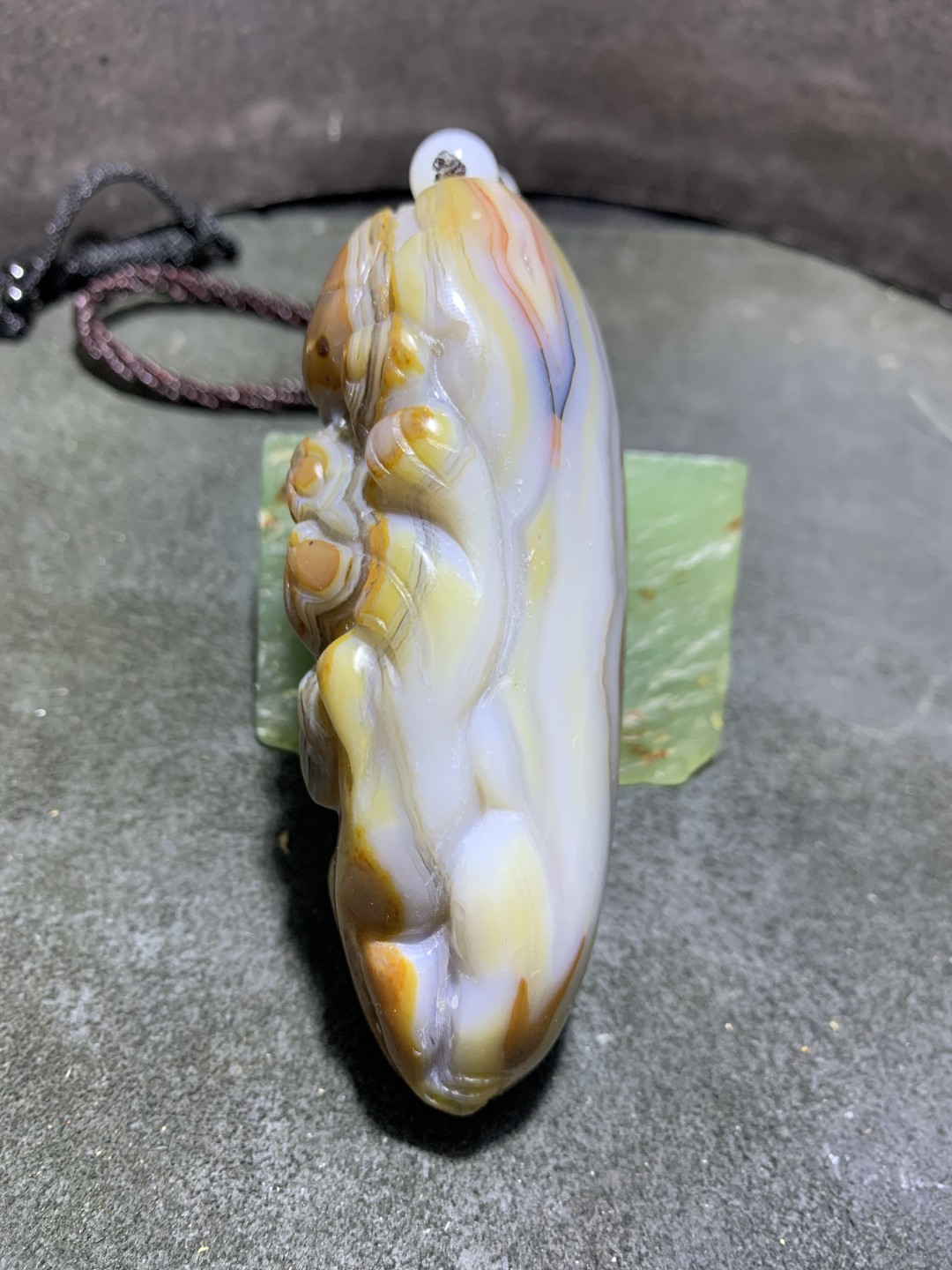 精美高玉化巴西玛瑙镂空雕刻聚宝盆貔貅把件一个！