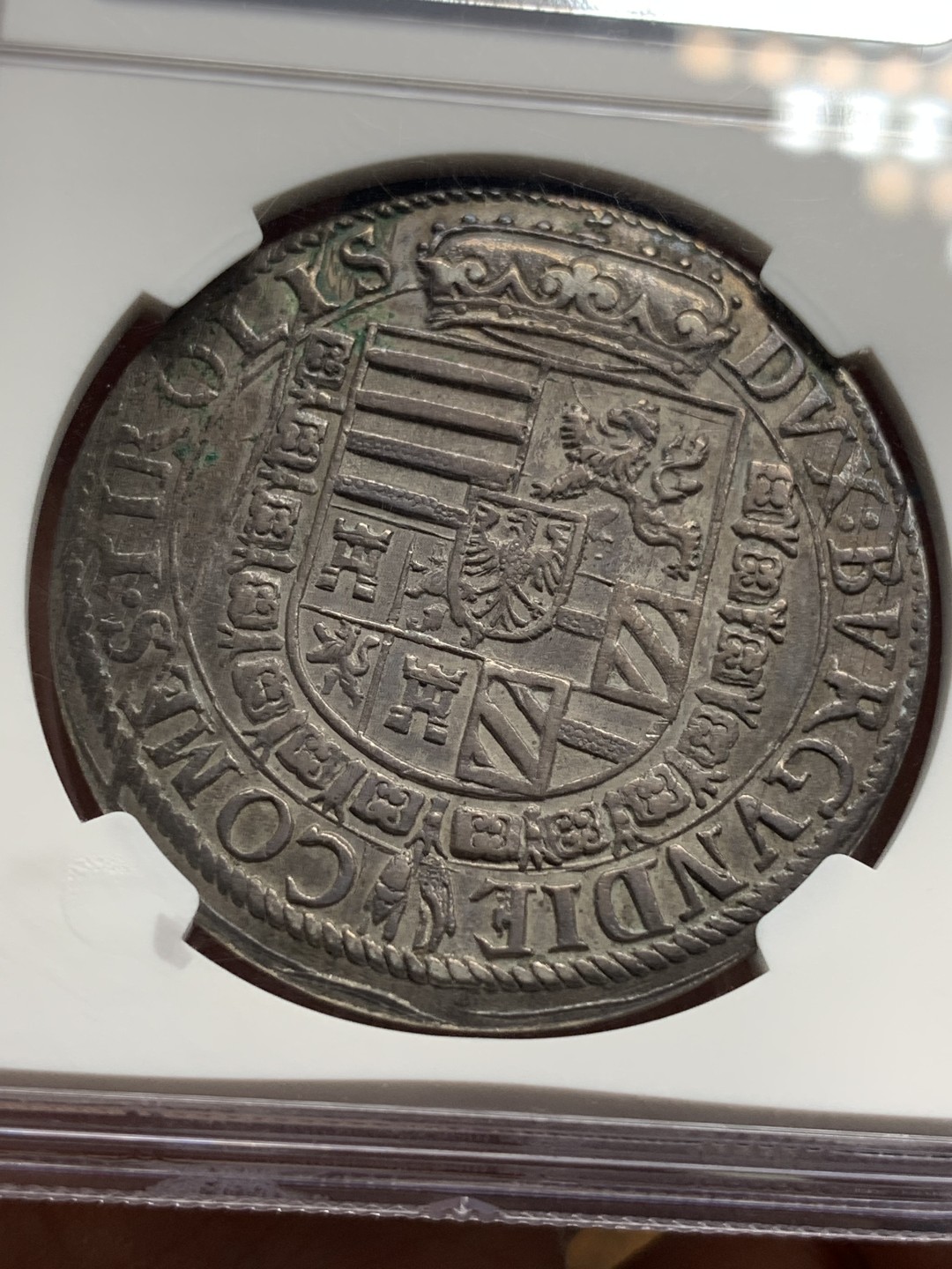 《竞宝斋》第115场-周日，周一 ，2场连拍（全场包邮） NGC AU 1564-95年奥地利费迪南德老泰勒银币 原味包浆 细节好