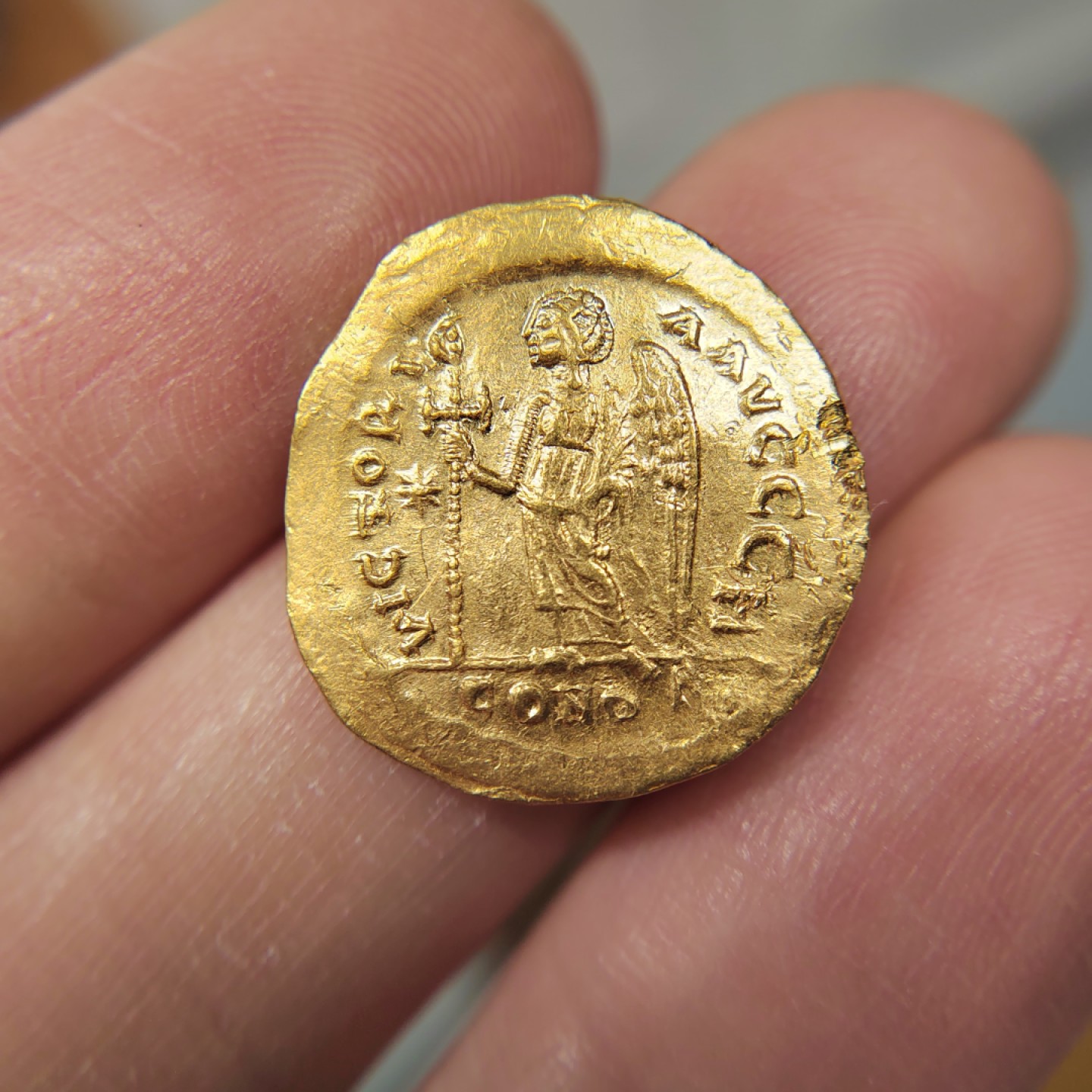 王之爱好～打制钱币 拜占庭帝国阿纳斯塔修斯一世金币