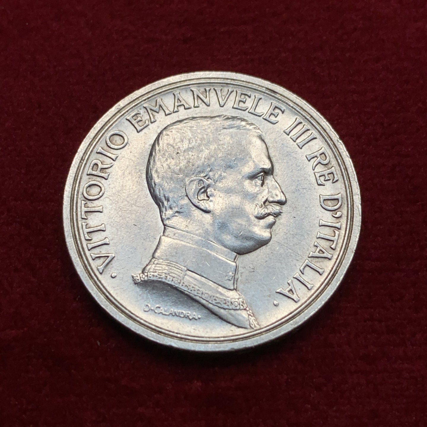 《竞宝斋》第115场-周日，周一 ，2场连拍（全场包邮） 意大利 1916年 马车2里拉银币 unc品 细节犀利！