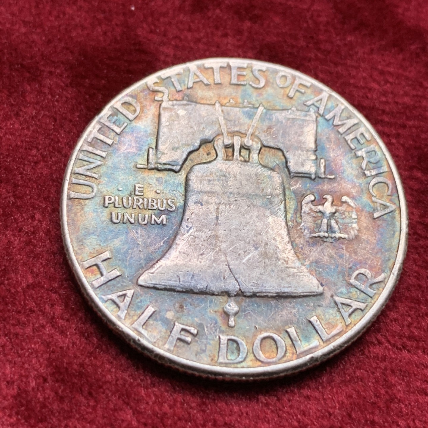 《竞宝斋》第116场-周日，周一 ，2场连拍（全场包邮） 美国银币2枚一起 1942 行走半美元银币+1961 富兰克林 半美元银币