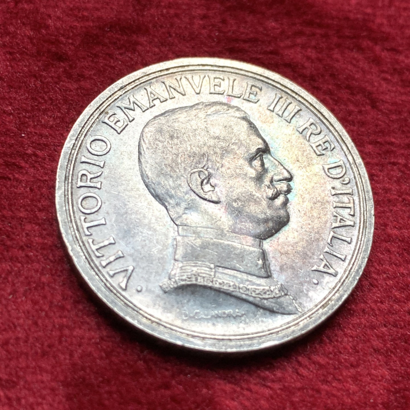 《竞宝斋》第116场-周日，周一 ，2场连拍（全场包邮） 意大利 1916年 2立马 马车银币 细节好 正面深包浆