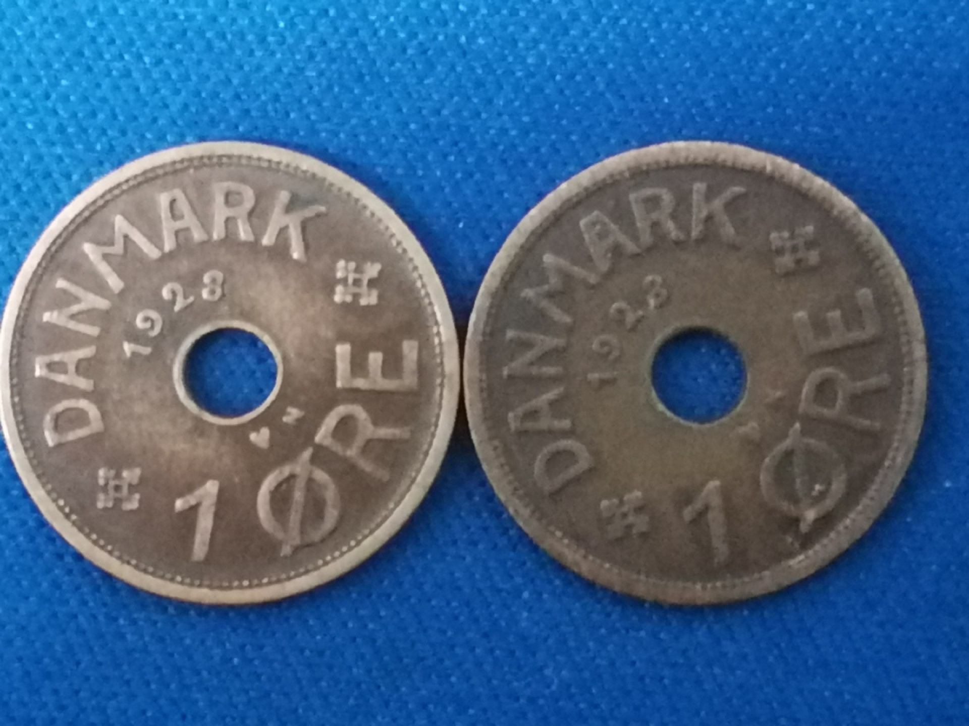 世界钱币专场 丹麦1欧尔二枚