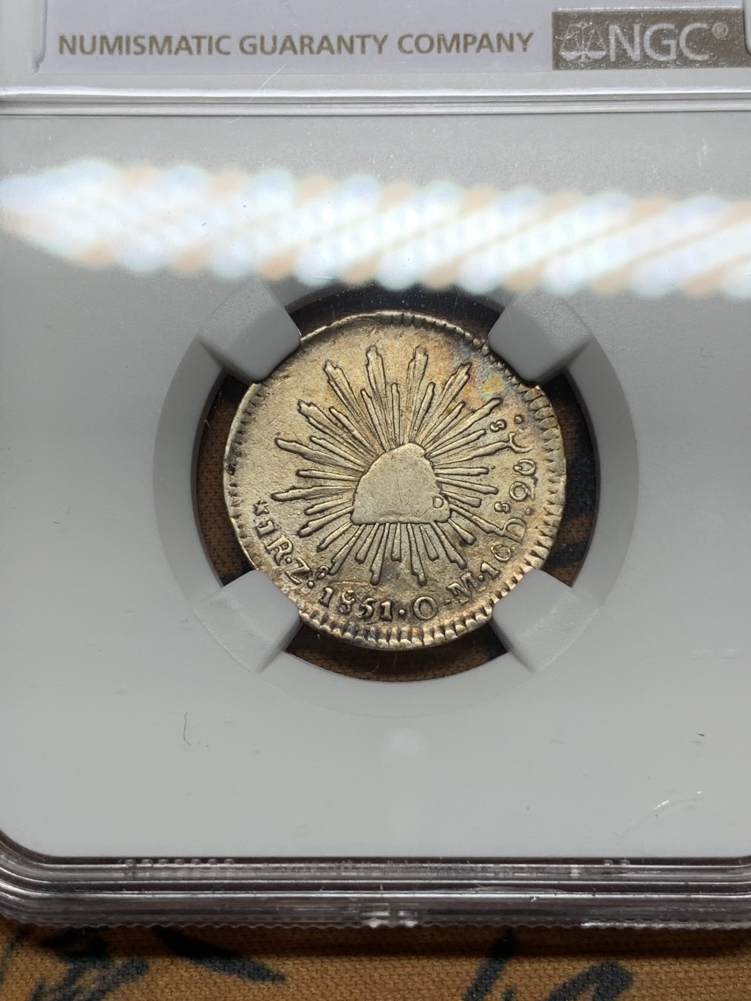 《竞宝斋》第116场-周日，周一 ，2场连拍（全场包邮） NGC-VFD 墨西哥 1851年 1R 鹰洋 小银币