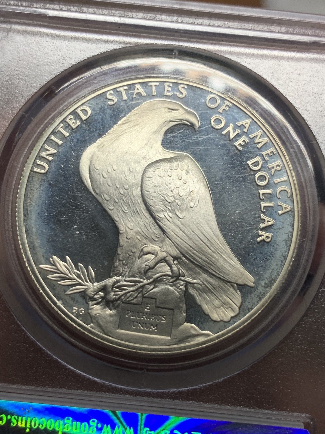 《竞宝斋》第116场-周日，周一 ，2场连拍（全场包邮） 公博 MS68 1984年 美国银币1元 精制银币