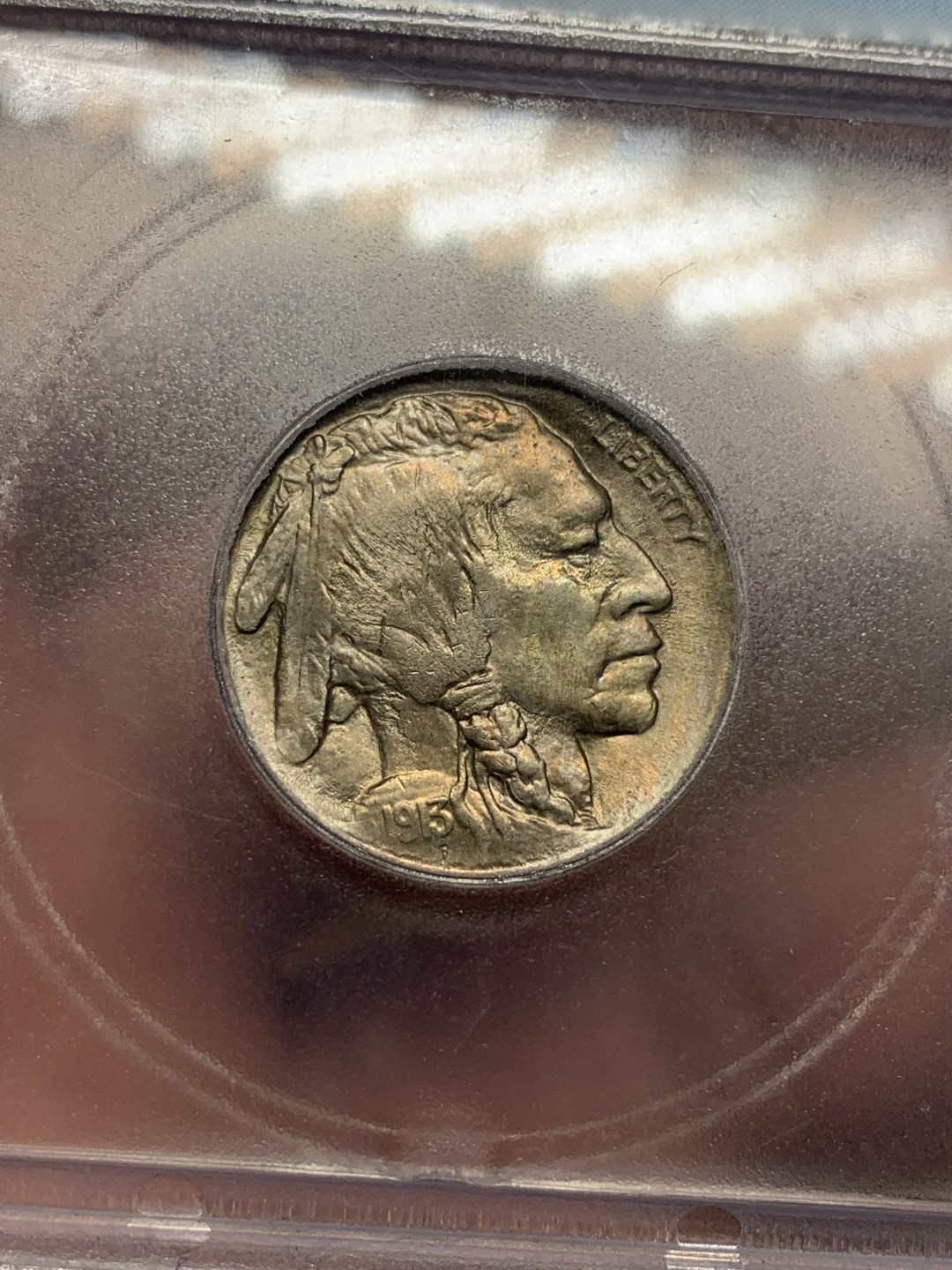 《竞宝斋》第116场-周日，周一 ，2场连拍（全场包邮） ICG MS64+ 美国 1913年 印第安野牛 5分 早期品种 难得早期