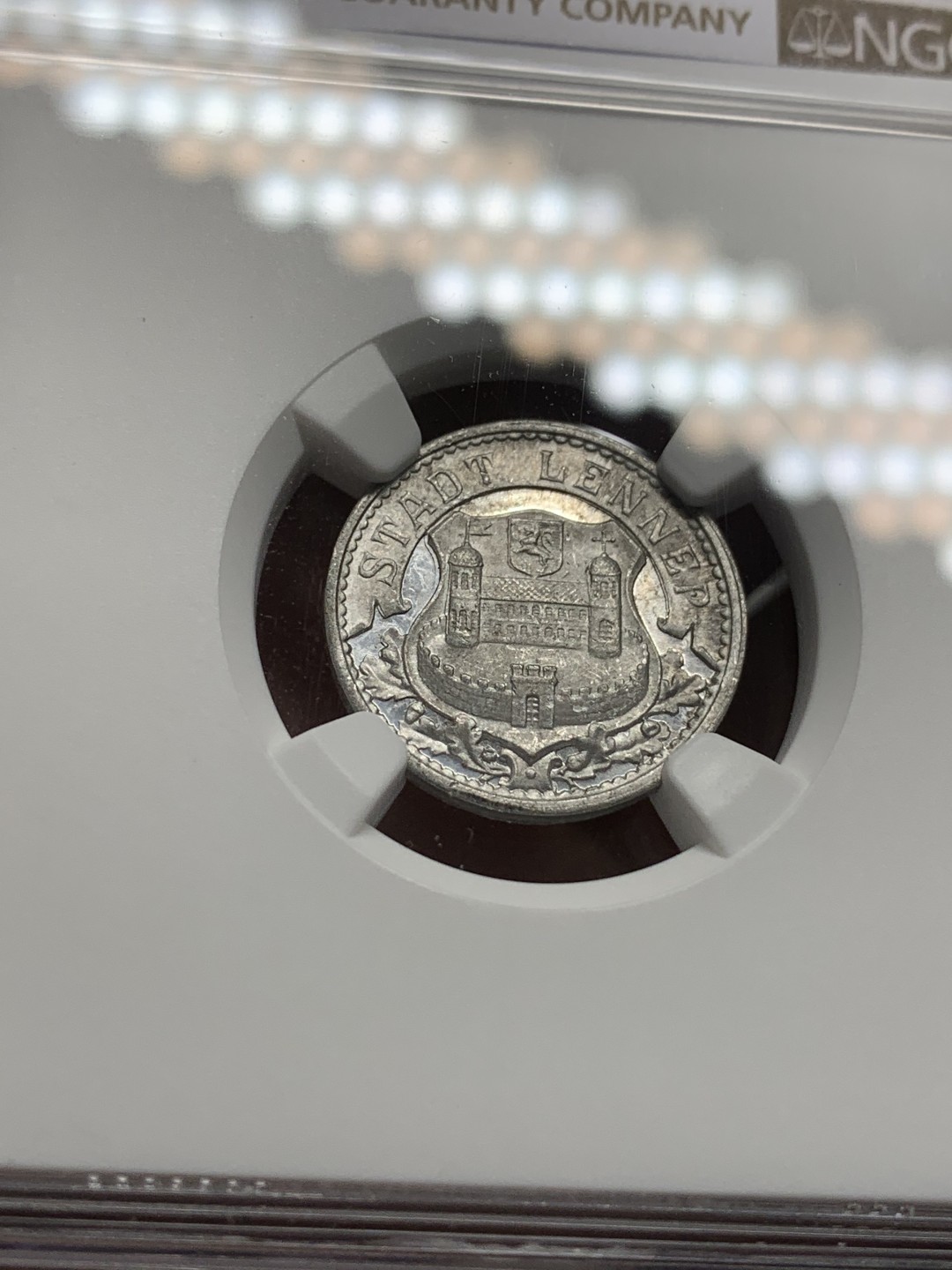 《竞宝斋》第116场-周日，周一 ，2场连拍（全场包邮） NGC MS64 1920年 德国 德紧伦内普5芬尼铝币 镜面底板 品相难得