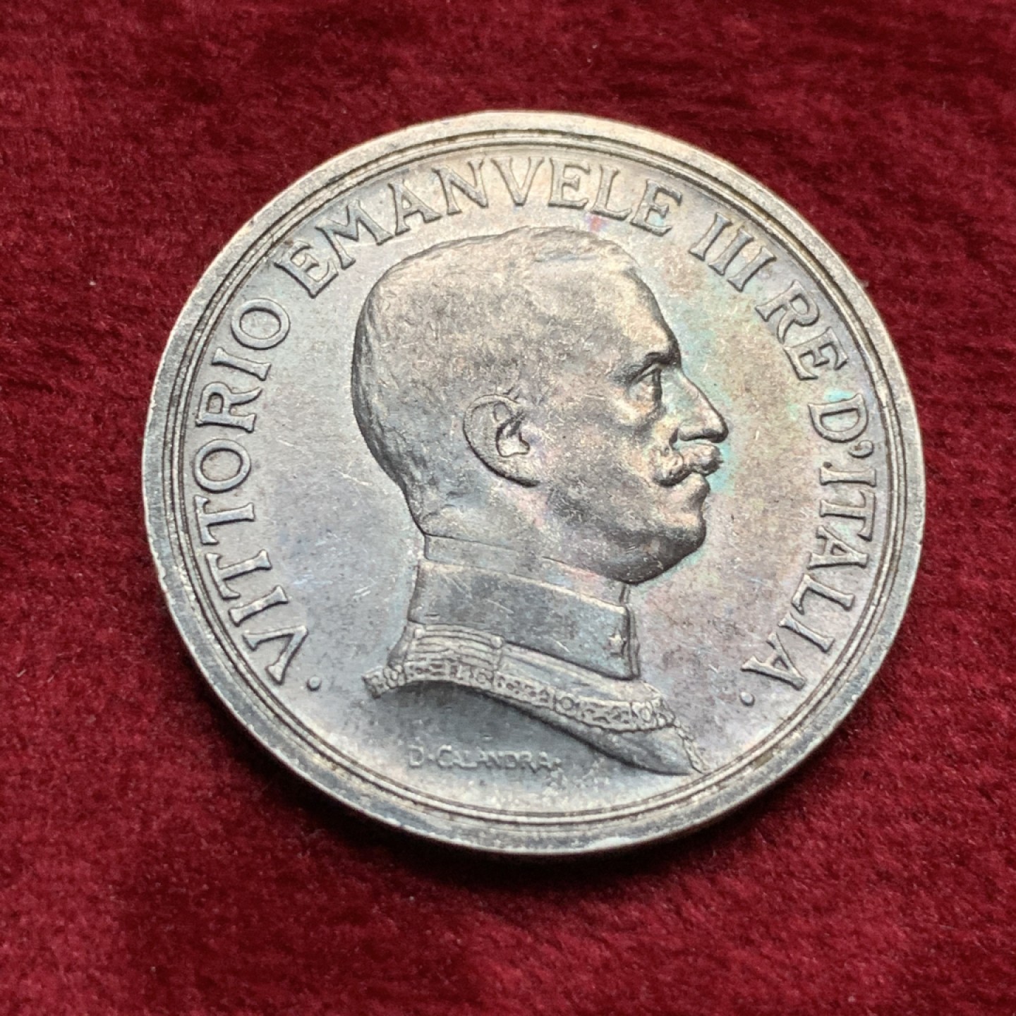 《竞宝斋》第116场-周日，周一 ，2场连拍（全场包邮） 意大利 1916年 2立马 马车银币 细节好 正面深包浆