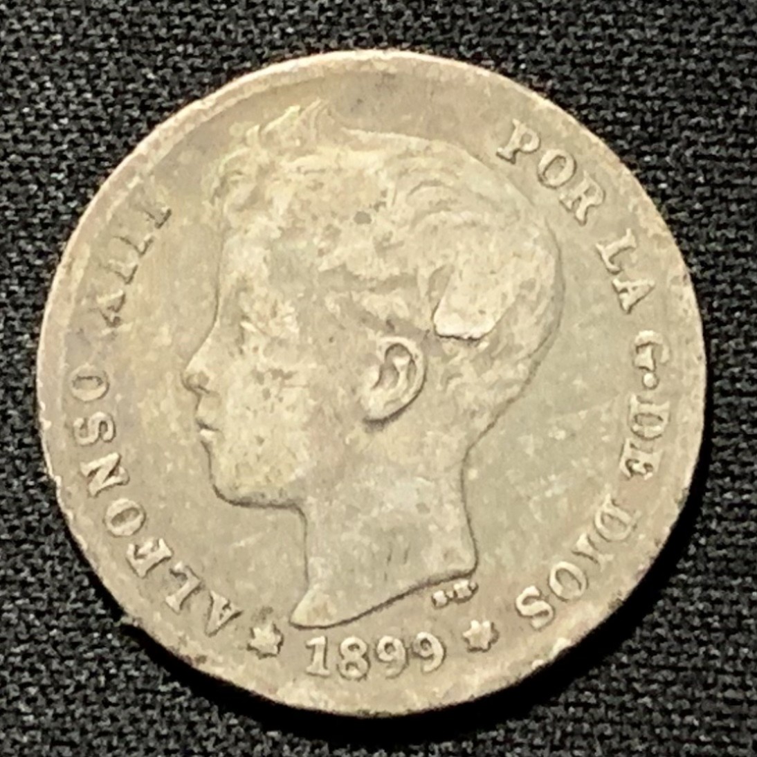 紫瑗钱币——第249期拍卖 西班牙 1899年 阿方索十三世 小孩头 1比索 5克 0.835银