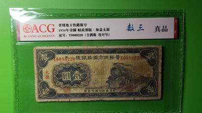 每日随心拍014 <民国币专场> - 晋绥地方铁路银号 T0088220 全偶数 连对号 数三