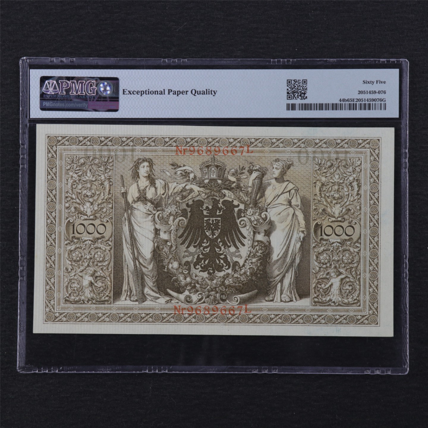 【亘邦集藏】第141期拍卖 1910年 德国1000马克 PMG 65EPQ 9689667