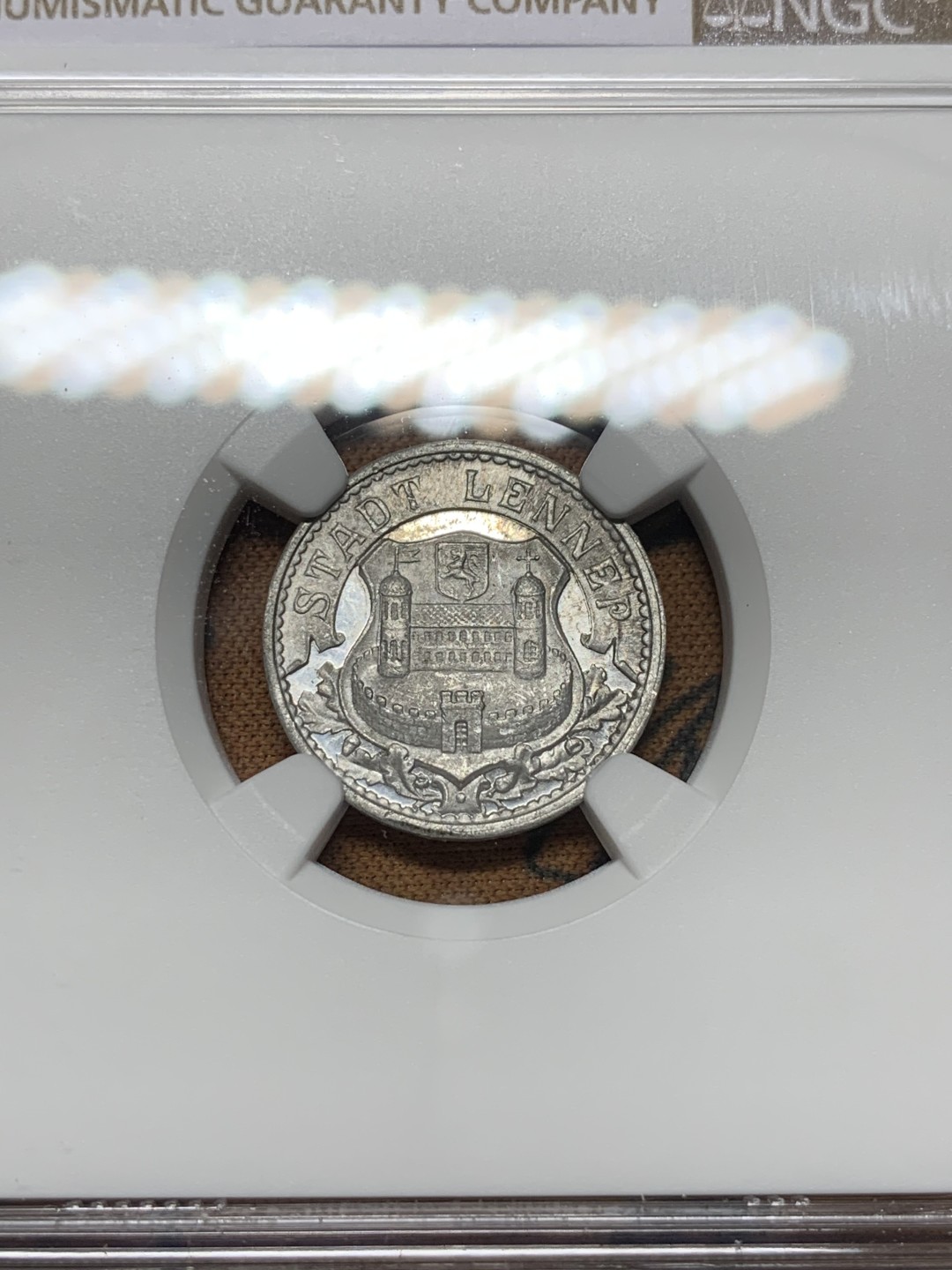 《竞宝斋》第116场-周日，周一 ，2场连拍（全场包邮） NGC MS64 1920年 德国 德紧伦内普5芬尼铝币 镜面底板 品相难得