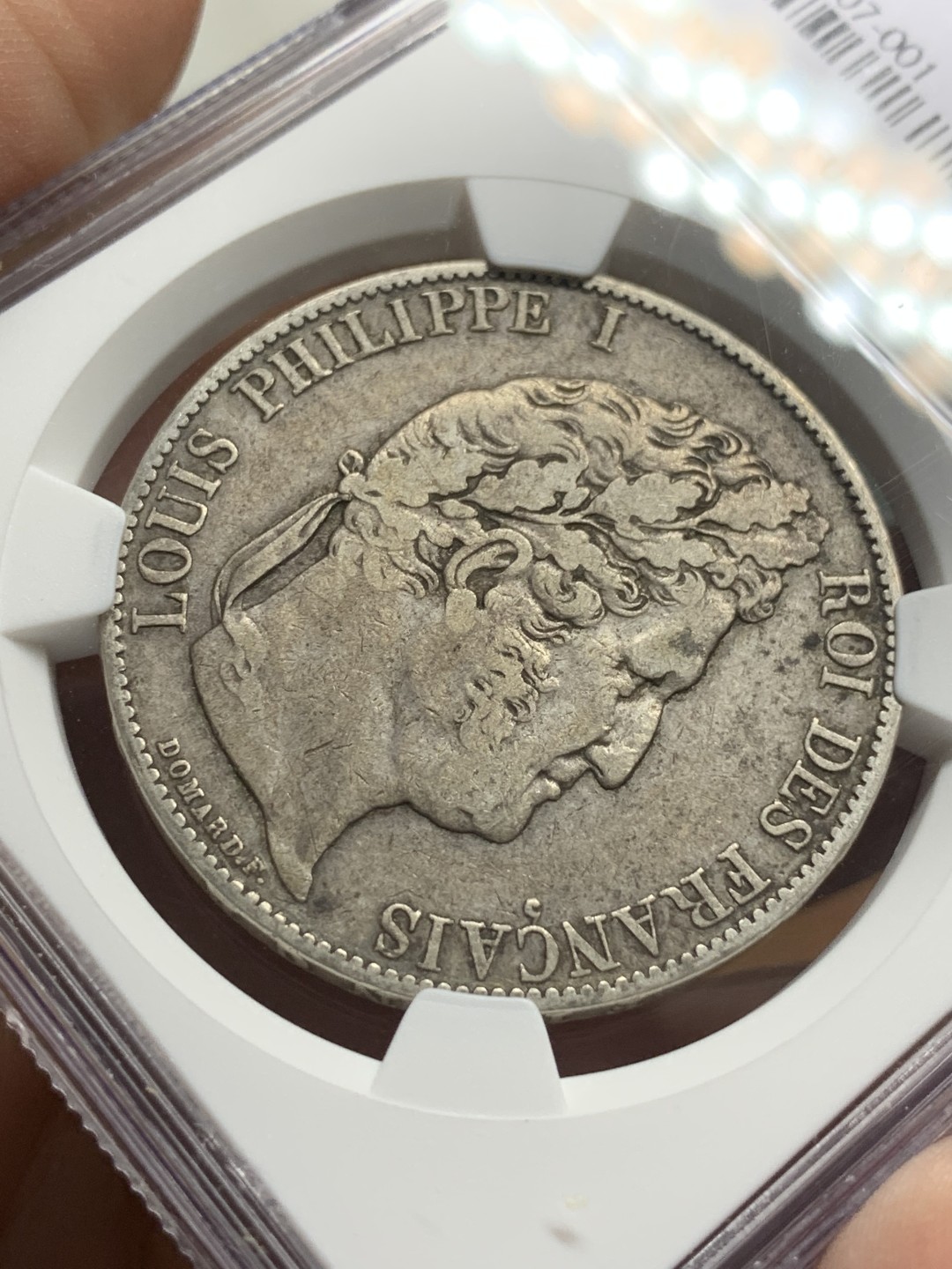 《竞宝斋》第116场-周日，周一 ，2场连拍（全场包邮） NGC-XF40 法国1847年 飞利浦一世5法郎大银币 原味好品