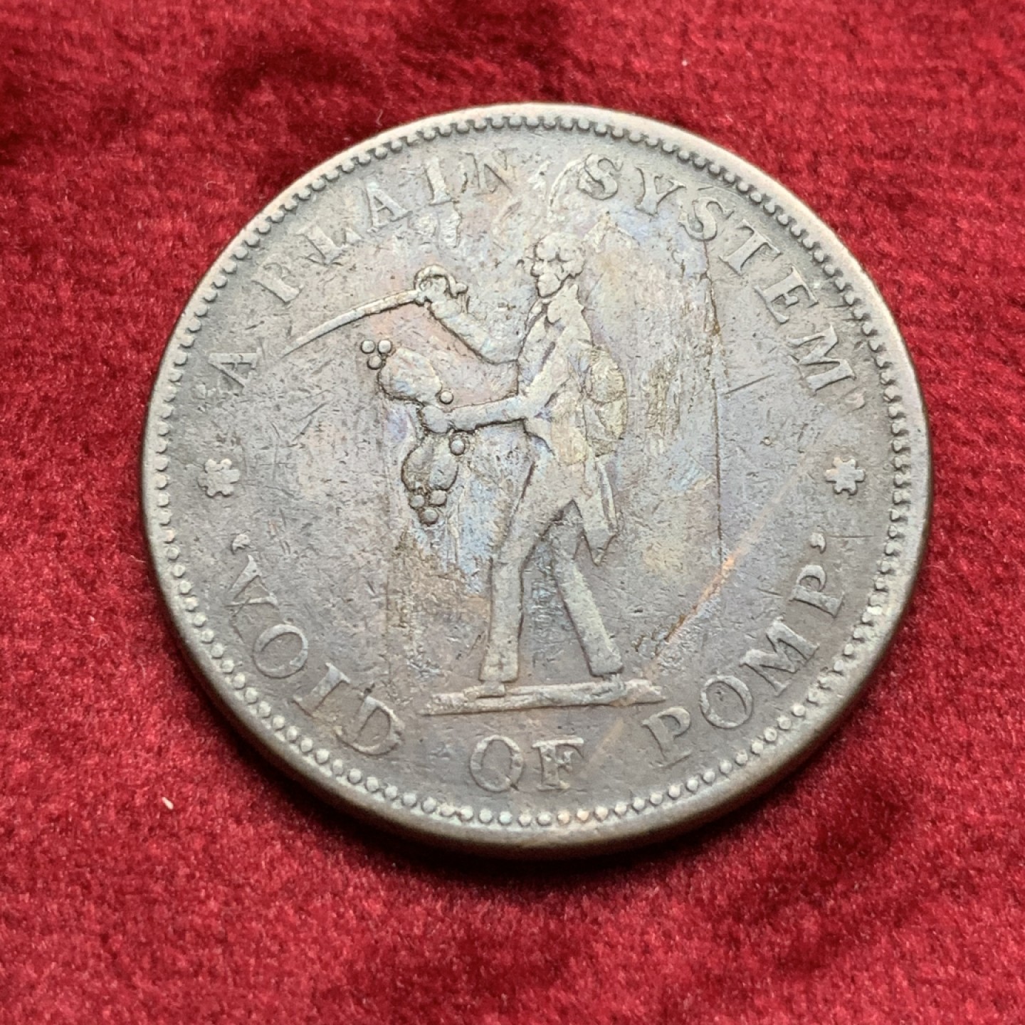 《竞宝斋》第116场-周日，周一 ，2场连拍（全场包邮） 美国 1834年 早期 代用币 TOKEN 28.6mm直径 非常 厚重 细节见图