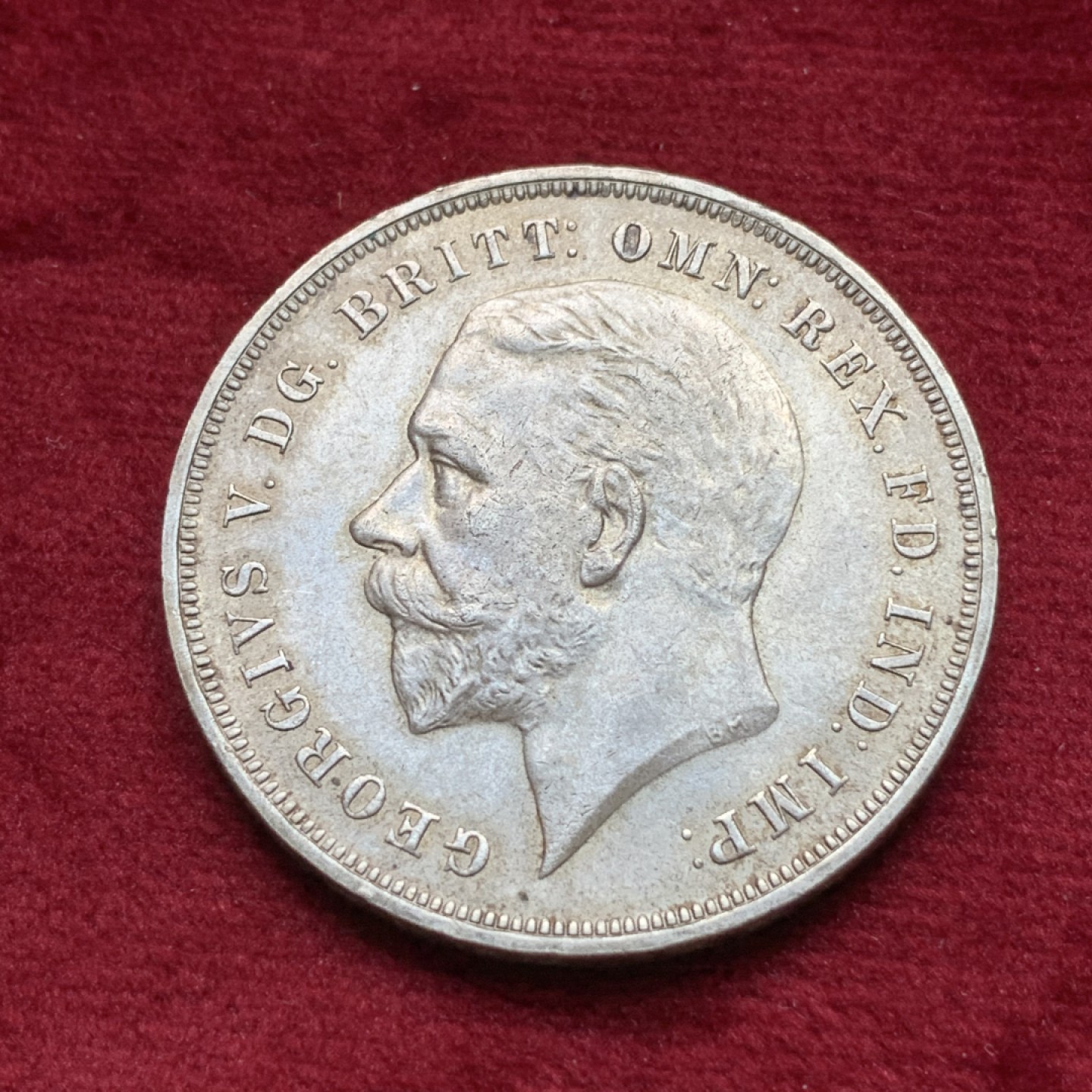 《竞宝斋》第116场-周日，周一 ，2场连拍（全场包邮） 英国 1935年 乔五 木马 克朗 大银币 原味包浆