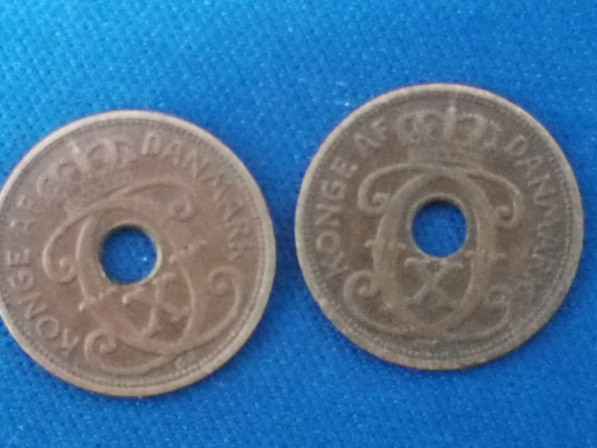 世界钱币专场 丹麦1欧尔二枚