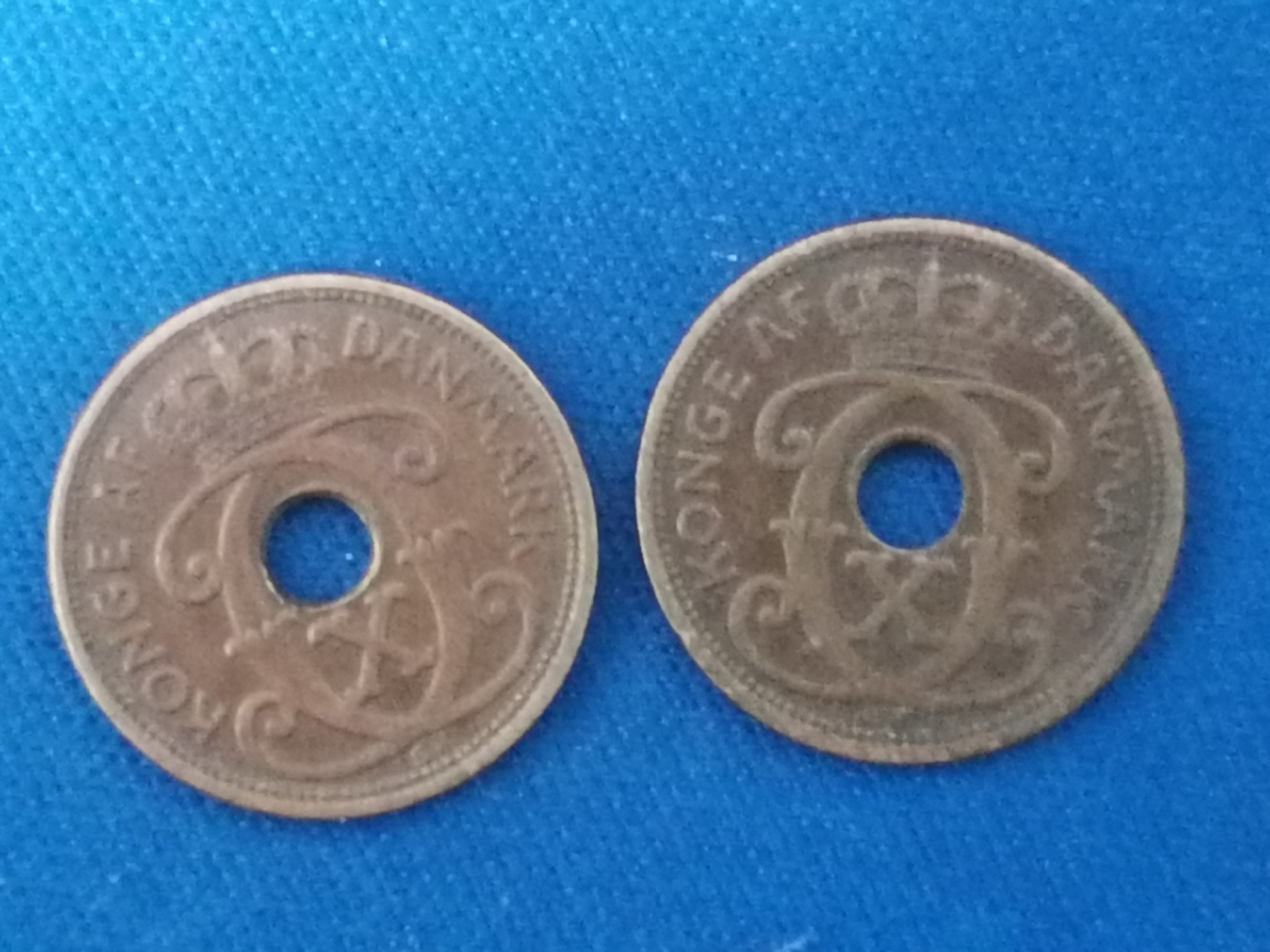 世界钱币专场 丹麦1欧尔二枚