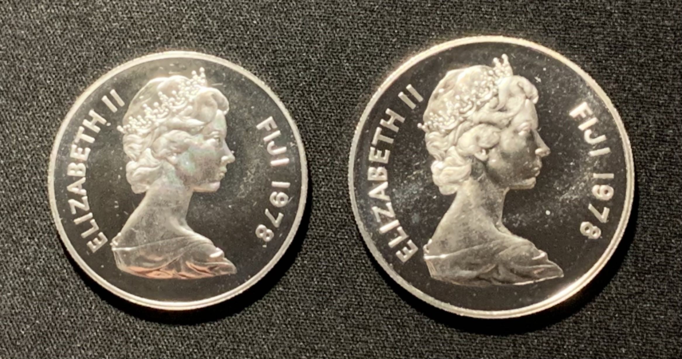 紫瑗钱币——第264期拍卖 斐济 1978年 喜红鸟 寄居蟹 10 20元 银币 2枚一组 UNC