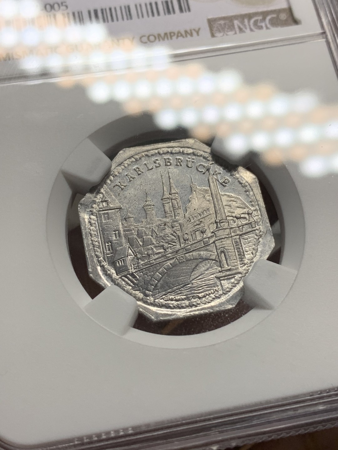 《竞宝斋》第116场-周日，周一 ，2场连拍（全场包邮） NGC MS63 1920年 德国 纽伦堡20芬尼 城市景观币性价比极高的一枚