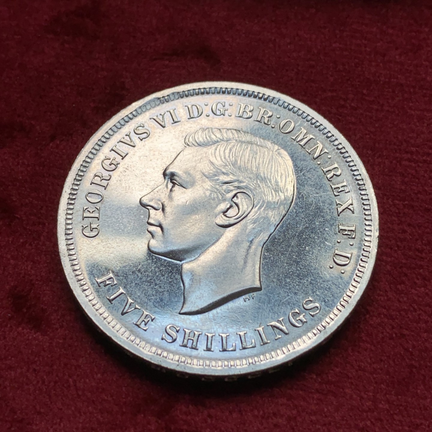 《竞宝斋》第116场-周日，周一 ，2场连拍（全场包邮） 英国 1951年 乔治六世 最后的马剑 克朗镍马剑 红盒带证书