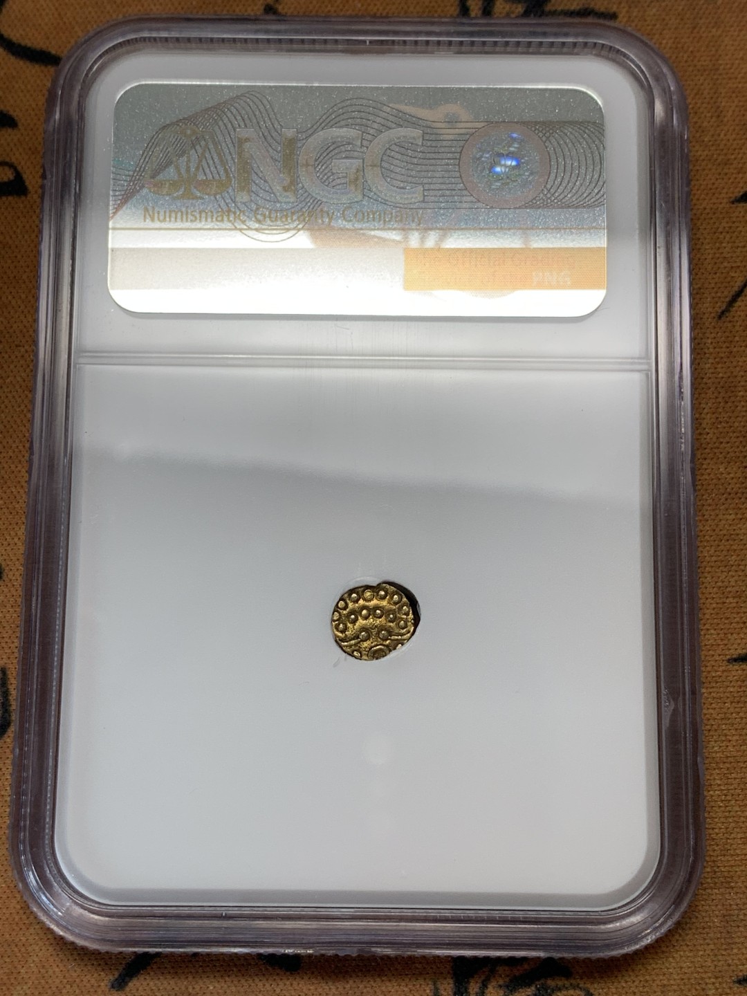 《竞宝斋》第116场-周日，周一 ，2场连拍（全场包邮） NGC-AU58 印度马拉塔帝国 1820-320年 FANAM金币 少见品