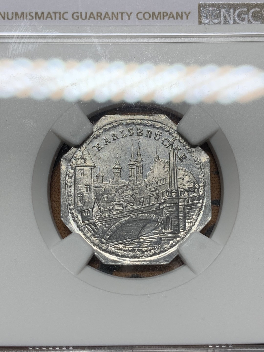 《竞宝斋》第116场-周日，周一 ，2场连拍（全场包邮） NGC MS63 1920年 德国 纽伦堡20芬尼 城市景观币性价比极高的一枚