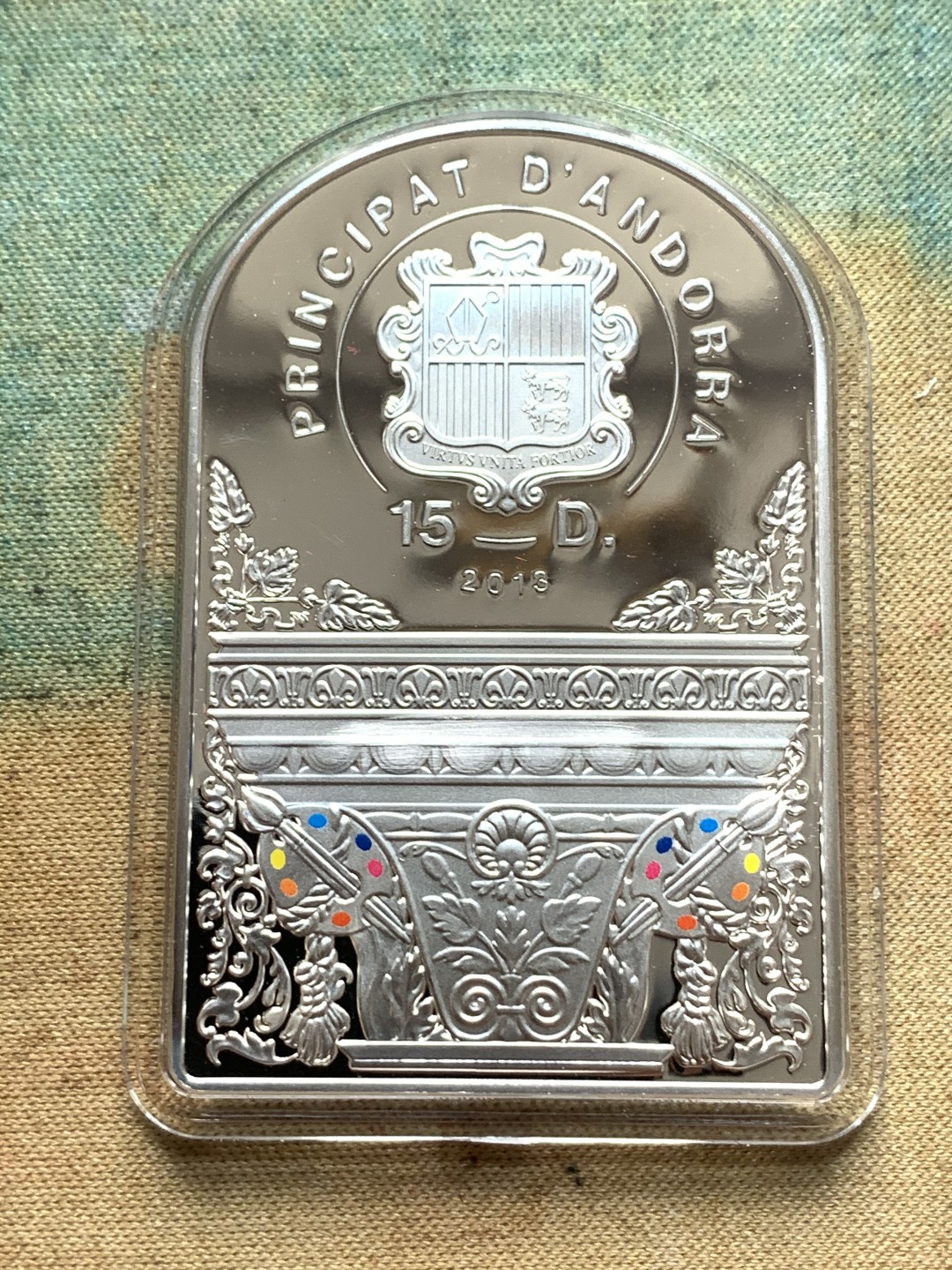 《竞宝斋》第116场-周日，周一 ，2场连拍（全场包邮） 2013年安道尔彩色银币50克