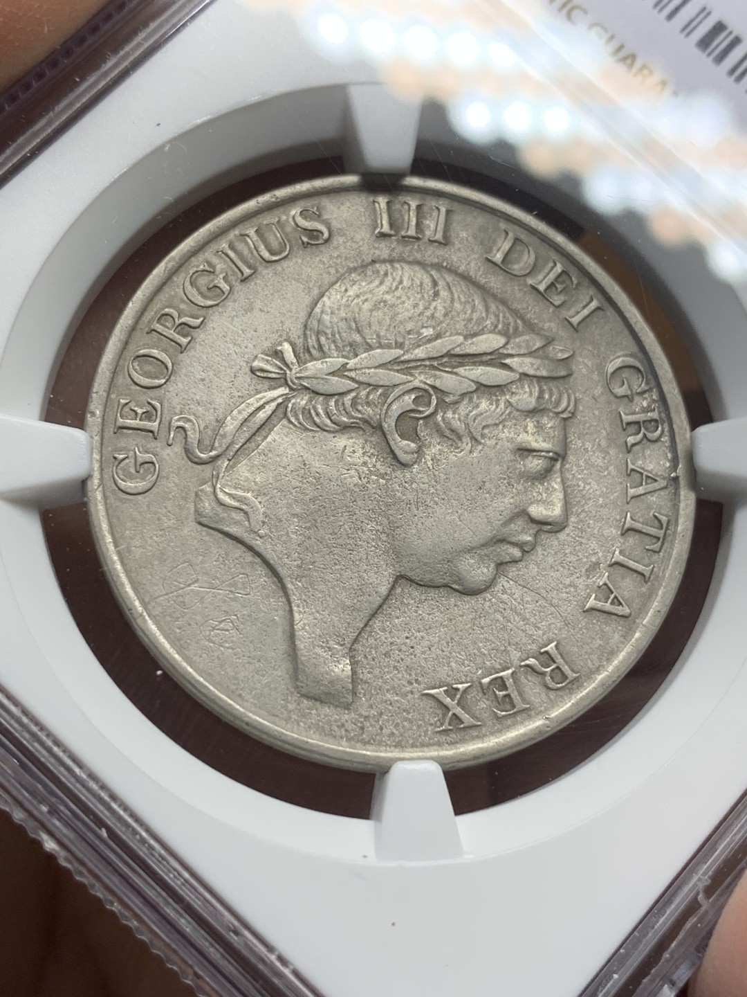 《竞宝斋》第116场-周日，周一 ，2场连拍（全场包邮） NGC-AU 英国 1812年乔治三世 英格兰银行3先令银币 极少品种