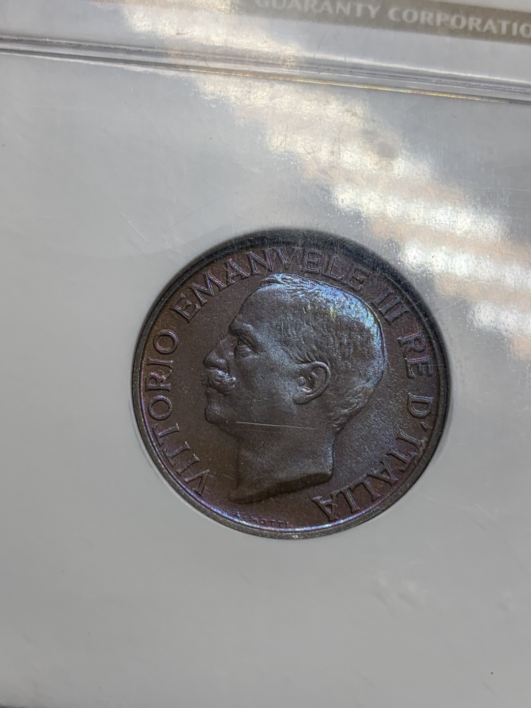 《竞宝斋》第116场-周日，周一 ，2场连拍（全场包邮） NGC MS65BN 意大利1922年国王伊曼纽尔三世头像10分铜币