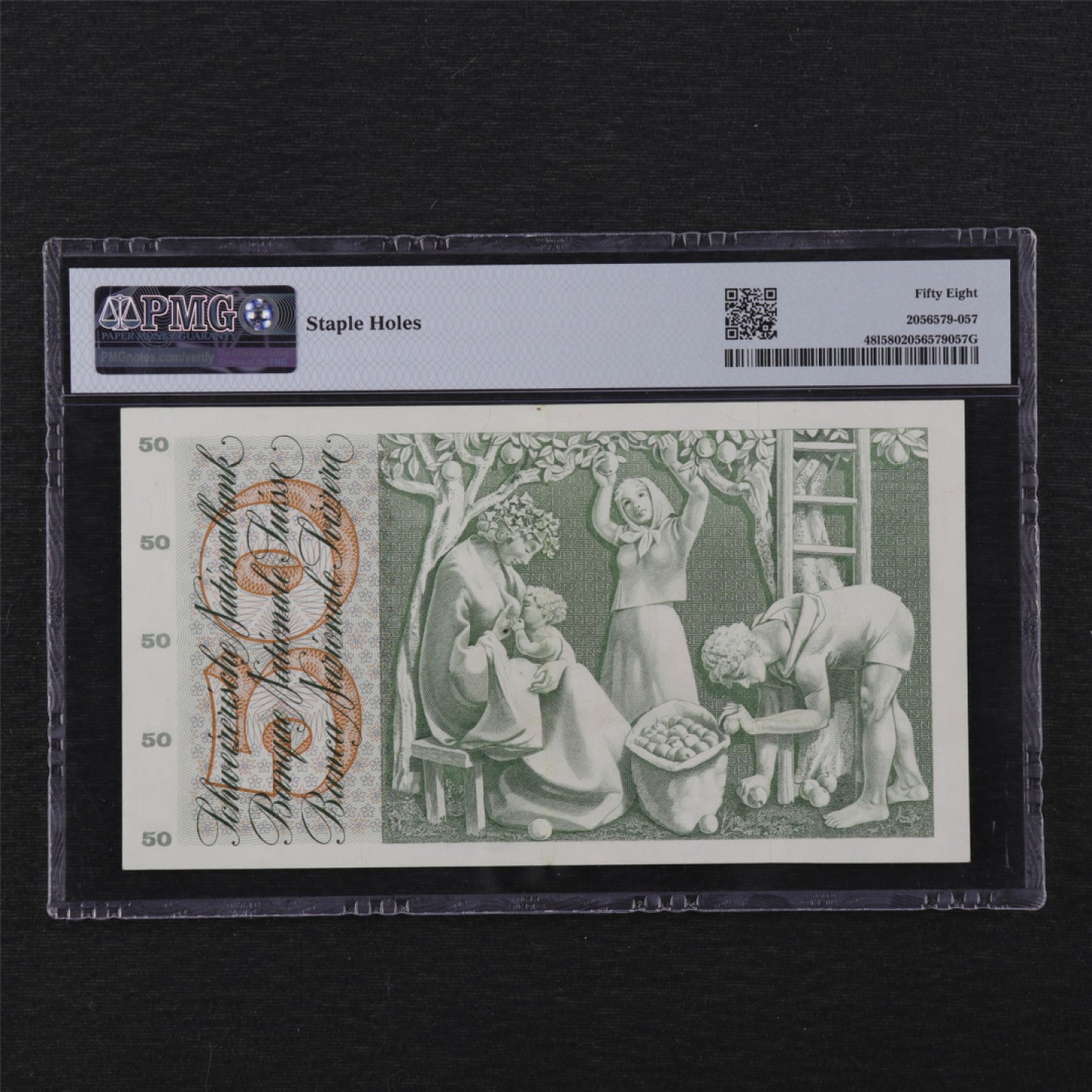 【亘邦集藏】第141期拍卖 1972年 瑞士50Francs PMG 58 39Q64717