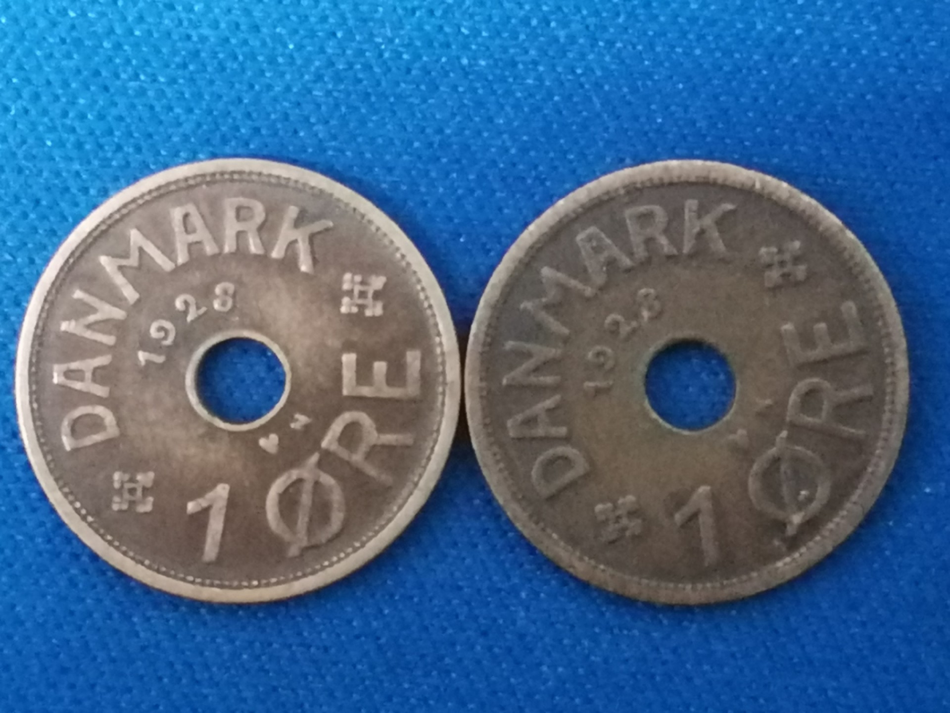 世界钱币专场 丹麦1欧尔二枚