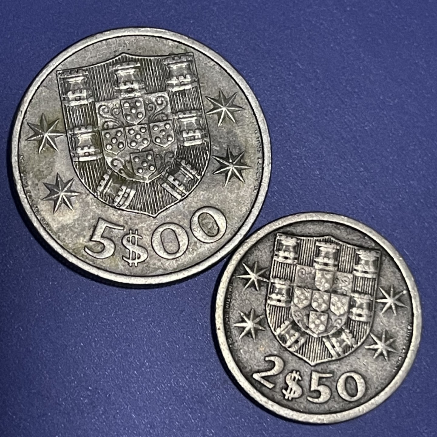 外国硬币0元起拍（31） 葡萄牙 2.5，5埃斯库多