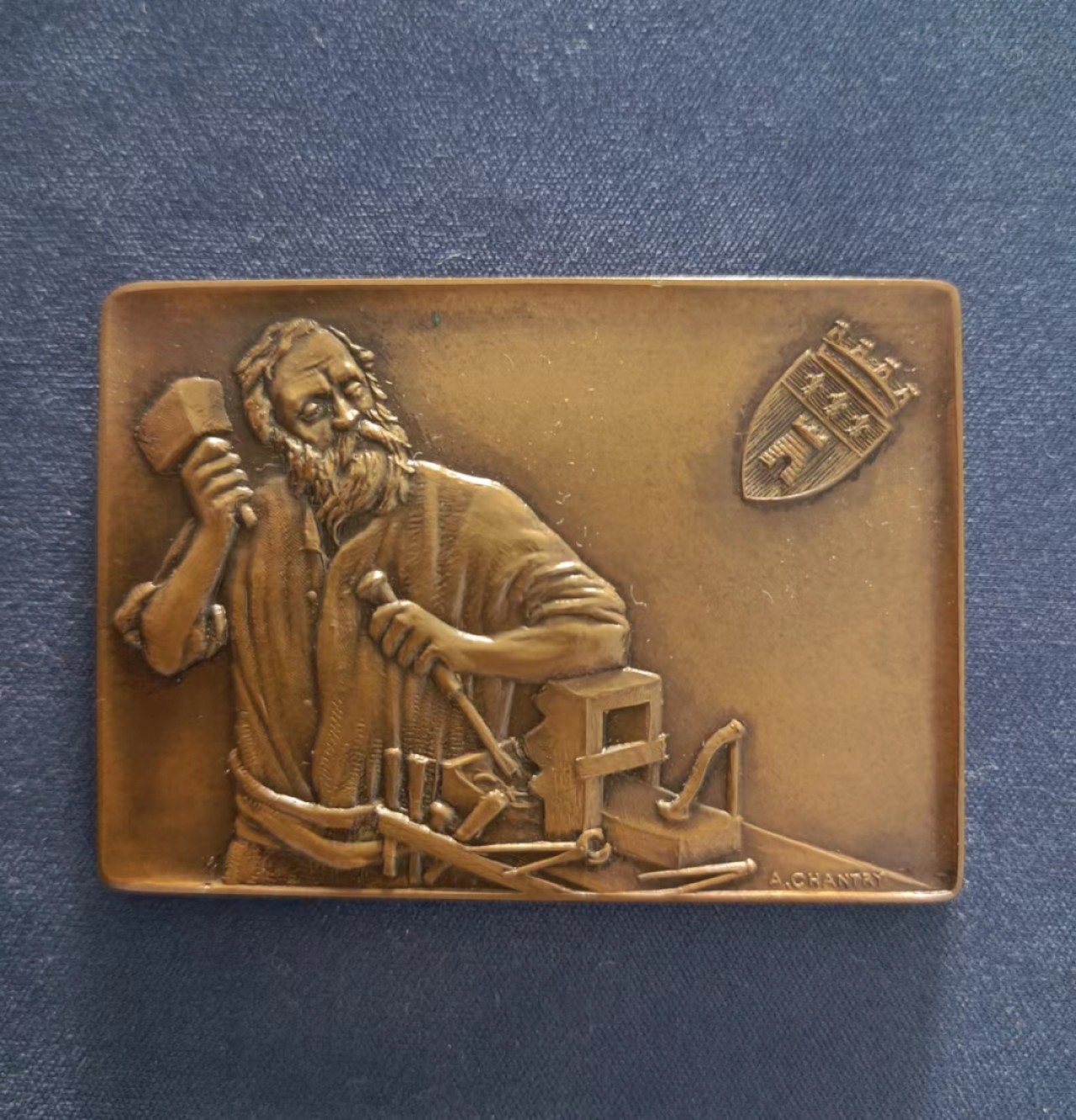 欧洲章牌第一期 比利时1907年艺术与工业展铜章