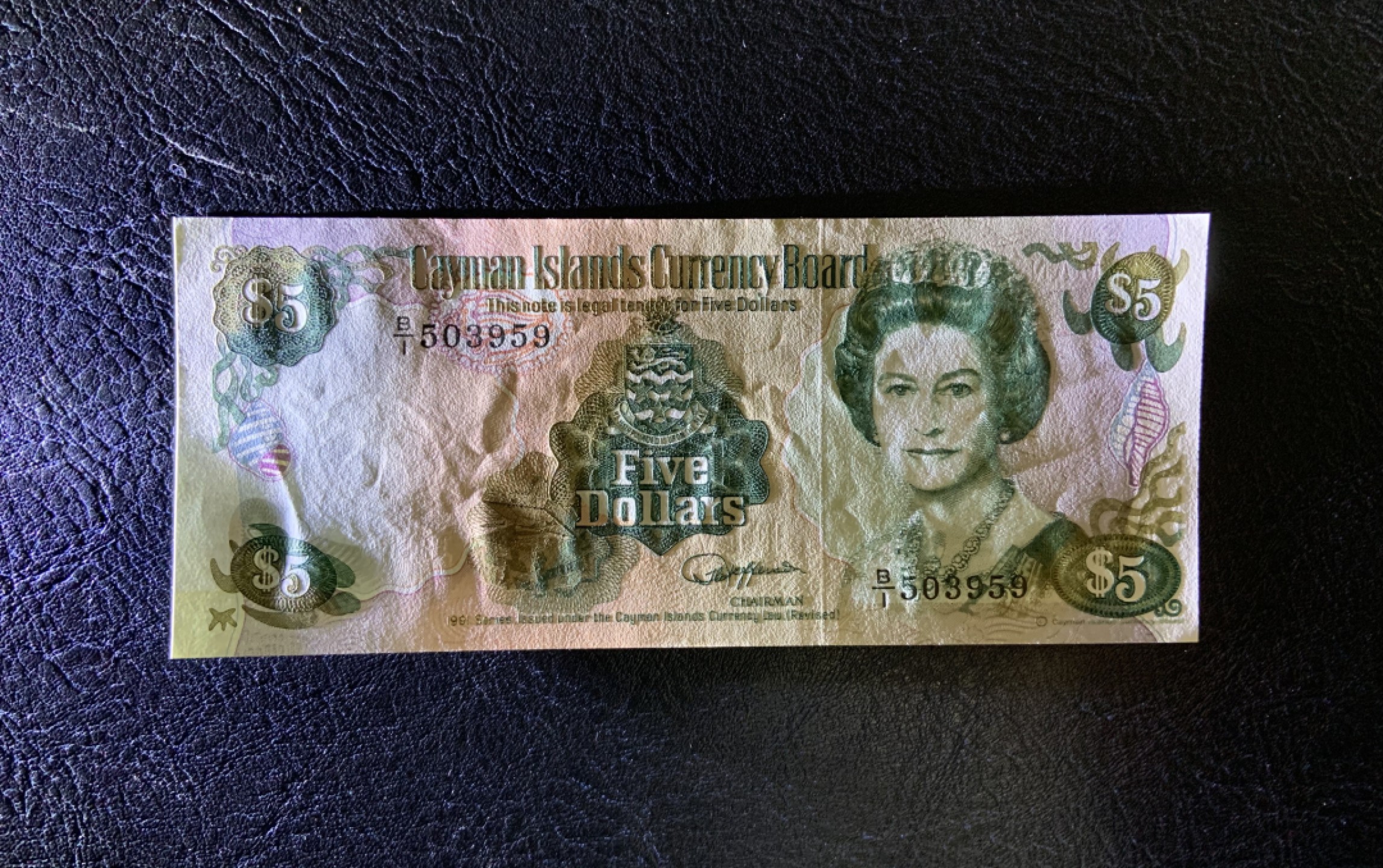 收藏联盟Quantum Auction 第209期拍卖 开曼群岛1991年5元 品相UNC- 早期年份稀少