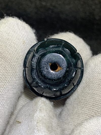 阿拉善玛瑙彩玉2.0莲花珠子一颗， - 阿拉善玛瑙彩玉2.0莲花珠子一颗，