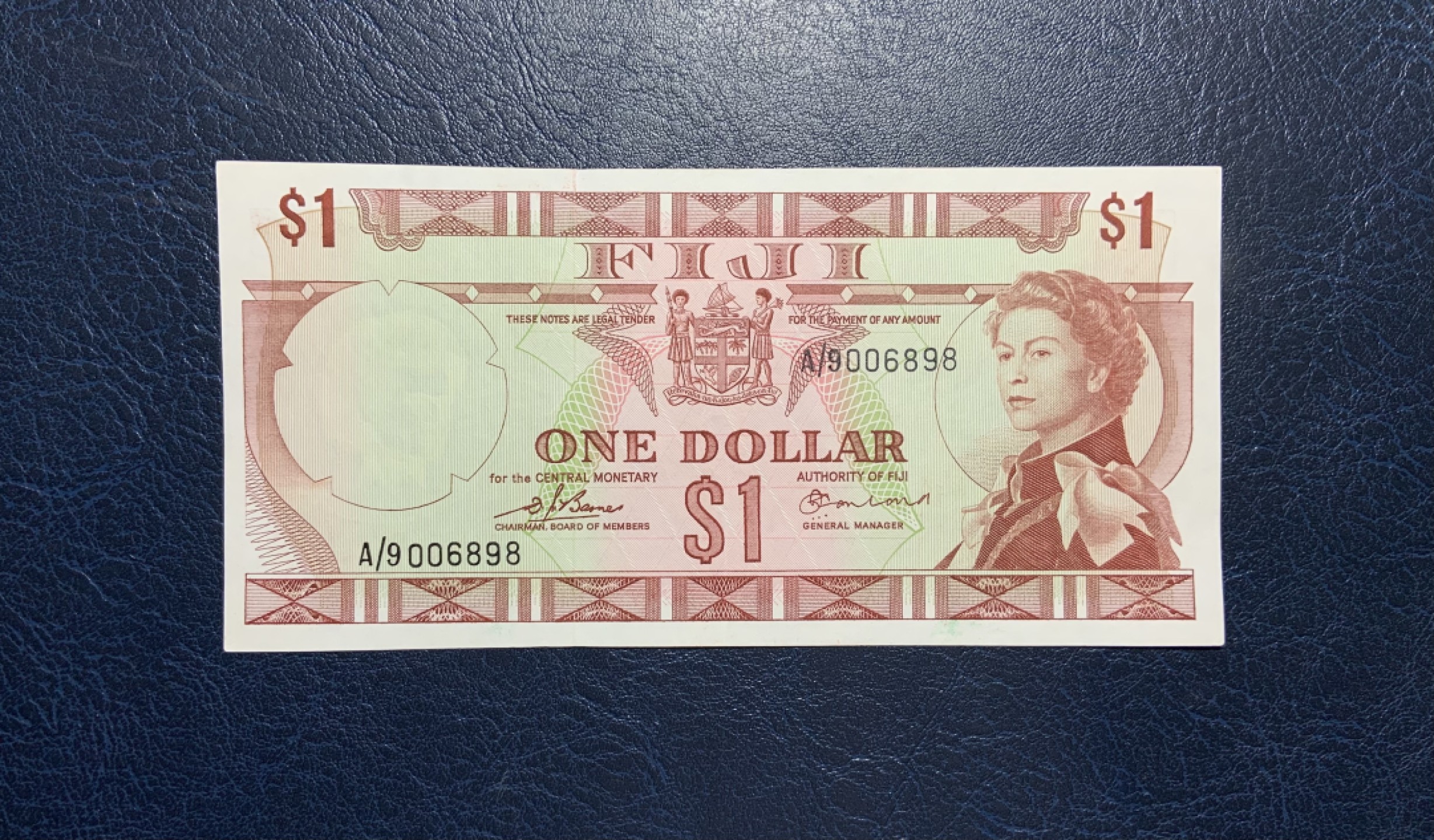 收藏联盟Quantum Auction 第209期拍卖 斐济群岛1976年1元 品相AU