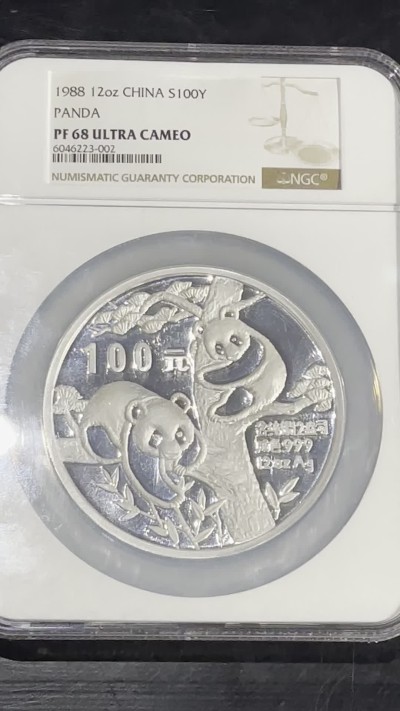 丹枫银秋-南京三省2022年秋季拍卖会 1988-1997版熊猫12盎司银质纪念币套组