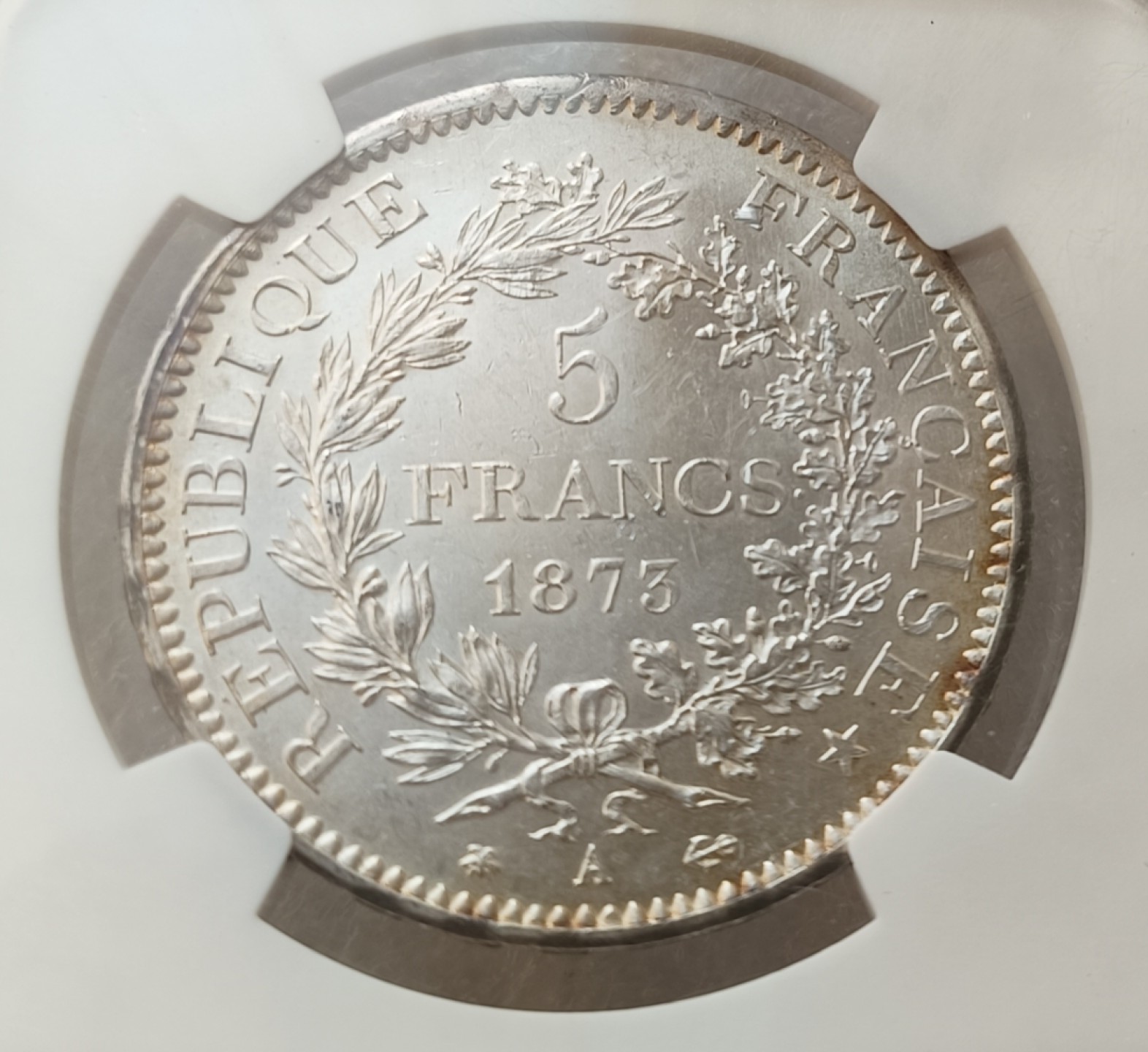 瓶子🏺第66期拍卖会 法国1873年大力神5法郎银币