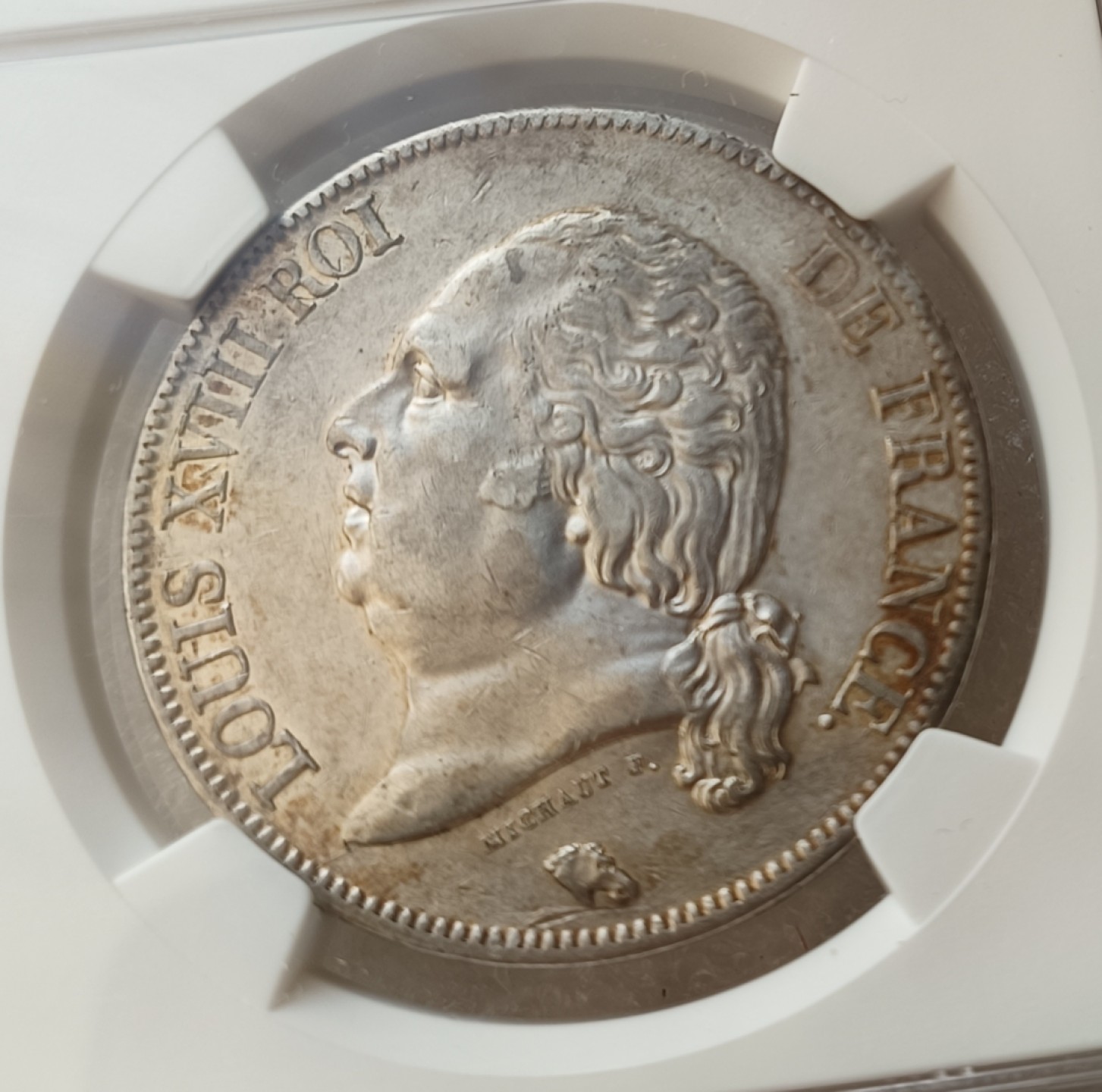 瓶子🏺第66期拍卖会 法国1822年路易十八5法郎大银币