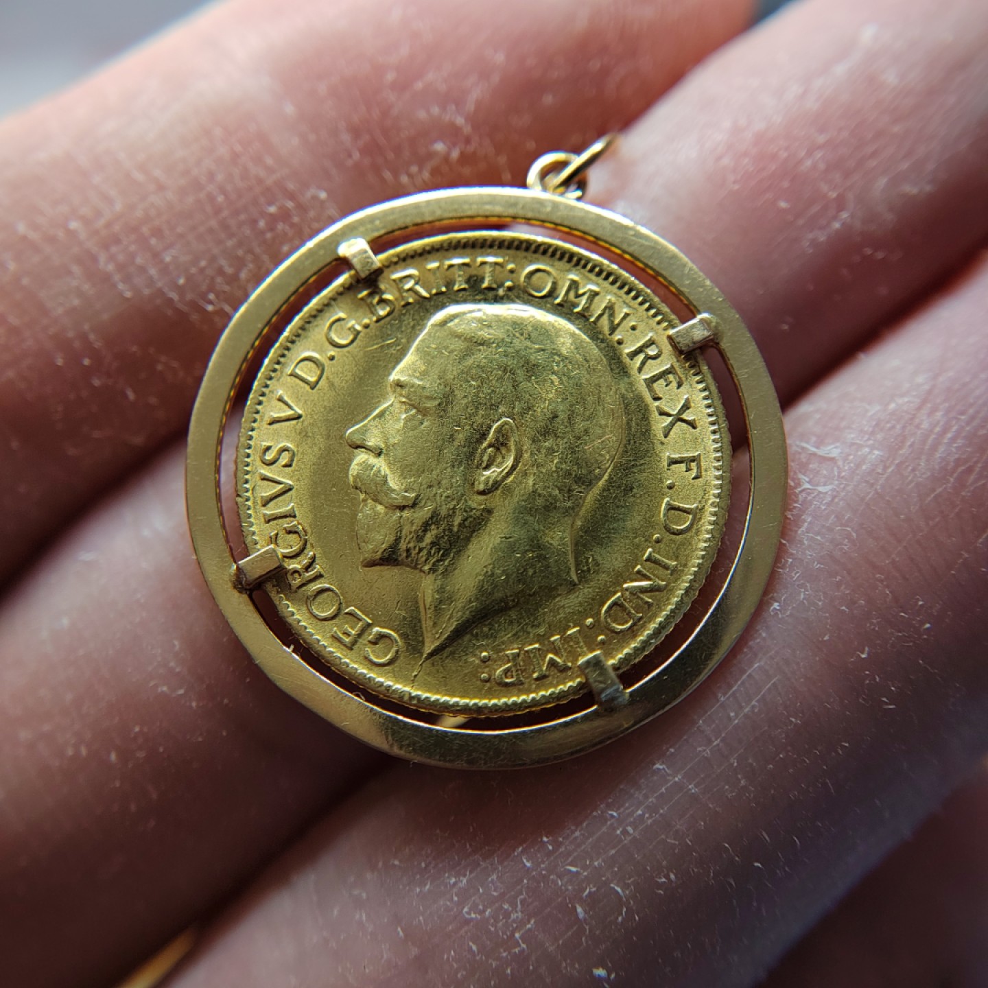 王之爱好～打制钱币 1911年，英国乔治五世金币吊坠