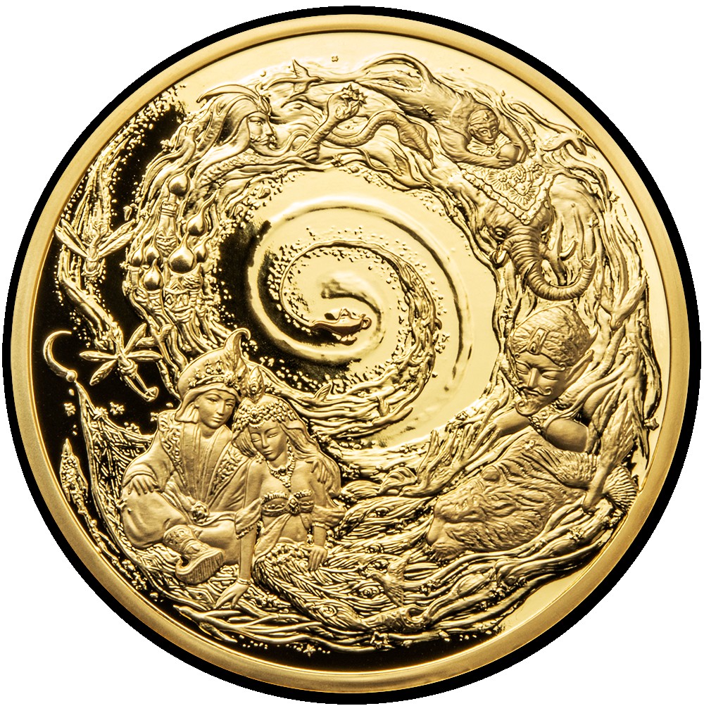 2022年吉布提共和国一千零一夜[Vol.1]阿拉丁镀金铜币