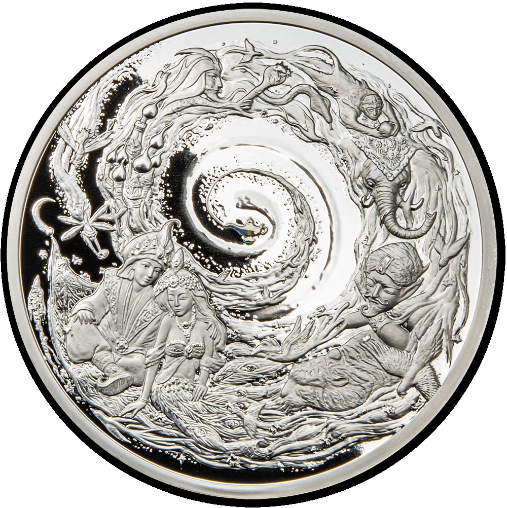 2022年吉布提共和国一千零一夜[Vol.1]阿拉丁银币5盎司面值250法郎