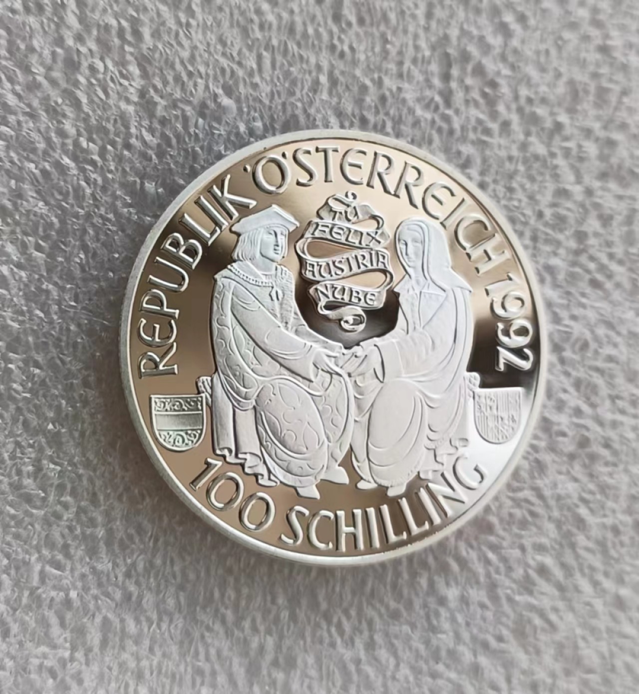 瓶子🏺第66期拍卖会 精制proof-1992年奥地利100先令银币