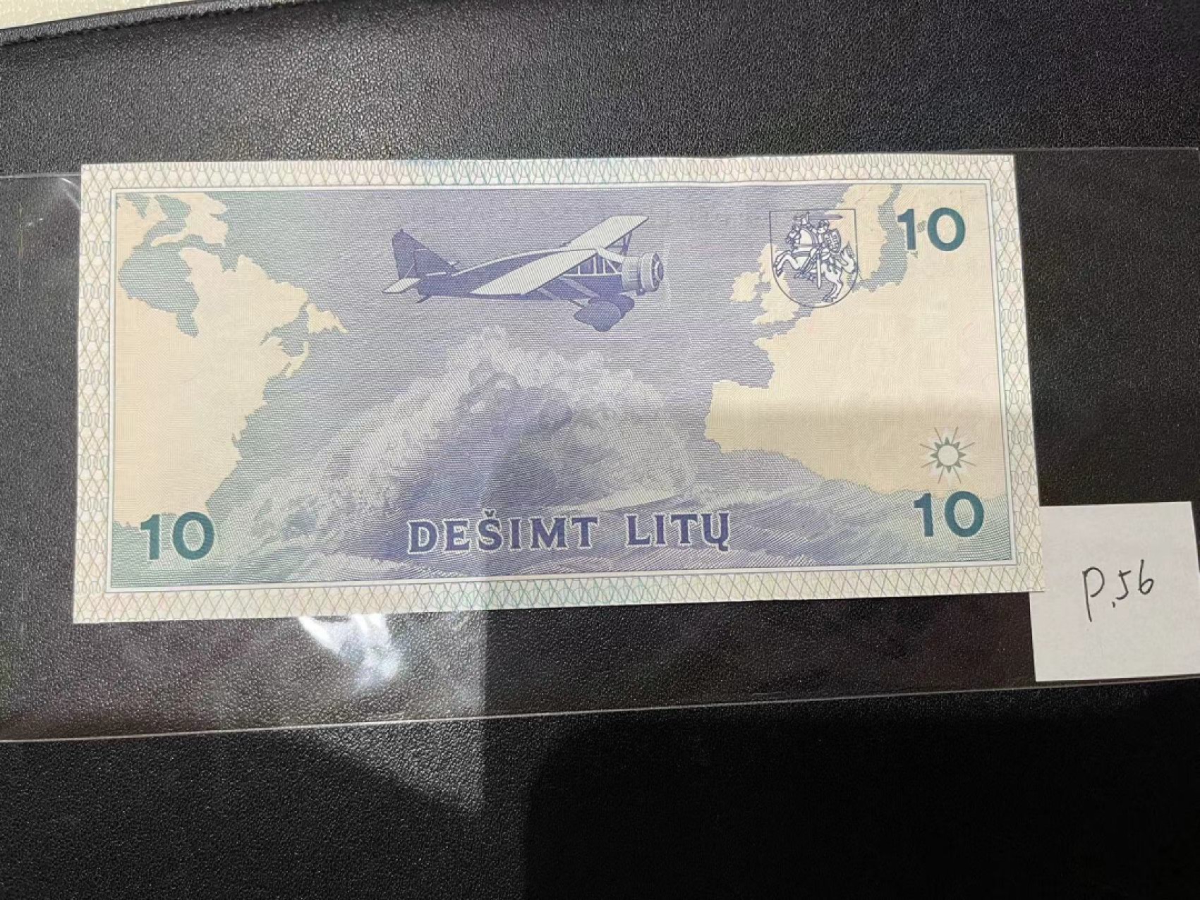 《外钞收藏家》第二百一十八期（波罗的海三国） 立陶宛1993年10立特，KAC322号券	P56  全新UNC