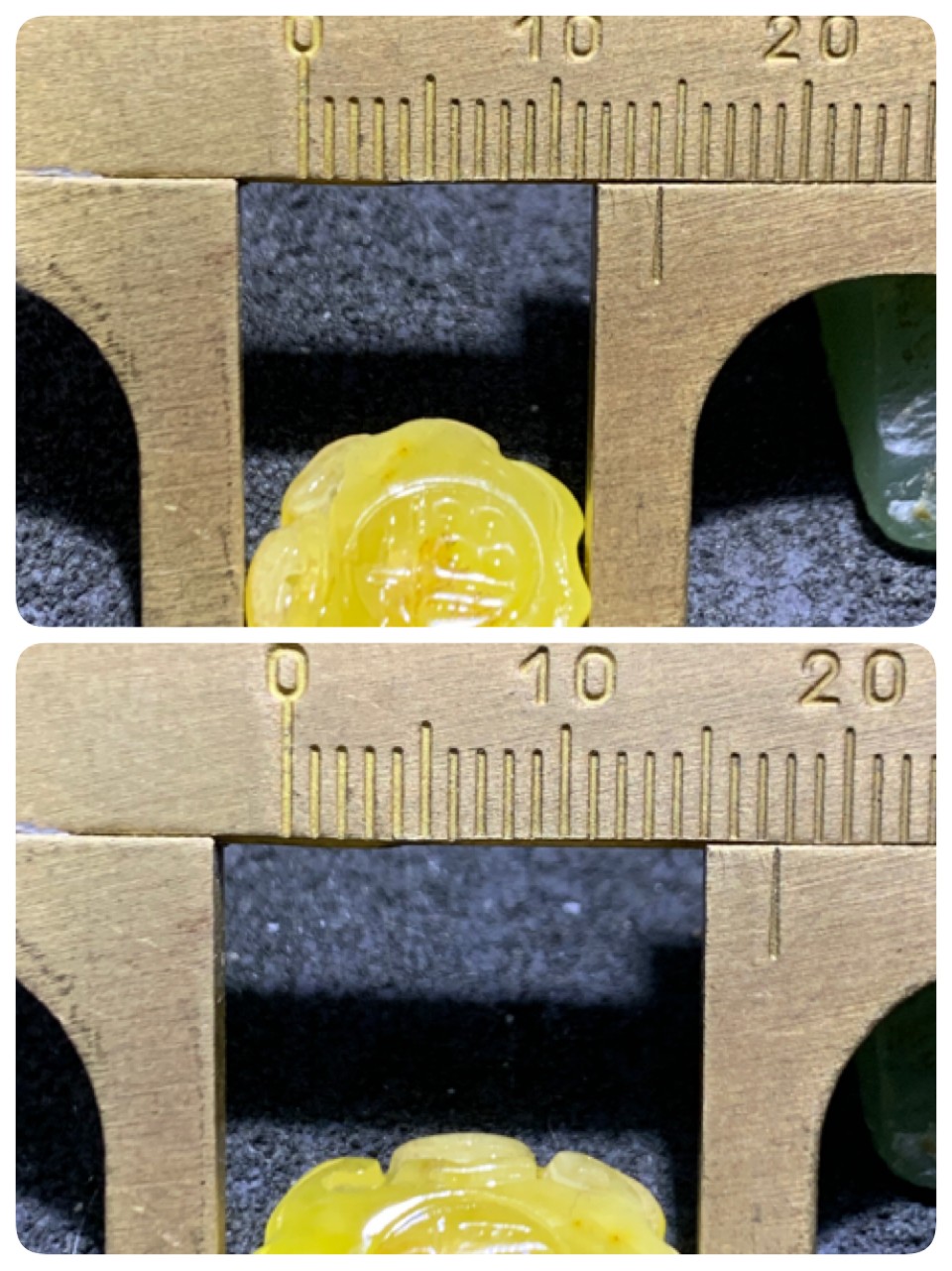 天然乌克兰蜜蜡雕刻福字小吊坠一个，