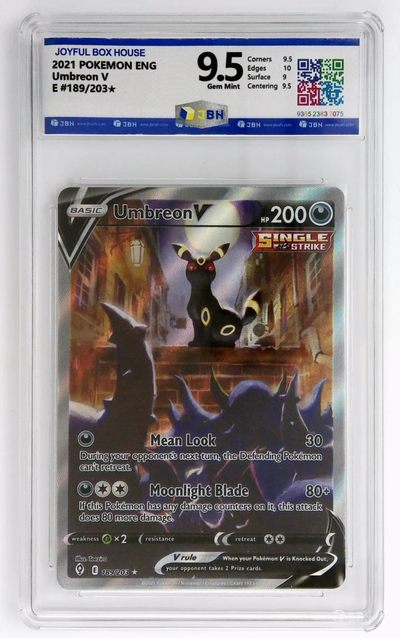 JBH评级动漫卡牌专场 - 2021 POKEMON ENG Umbreon V E #189/203★