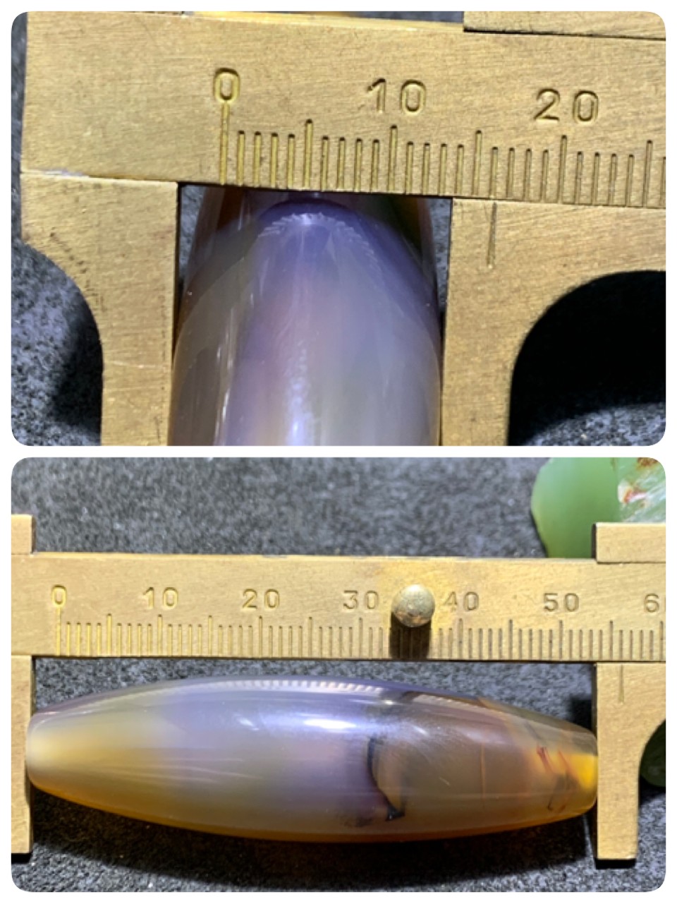 精美高玉化天珠型巴西玛瑙天眼大桶珠一个，