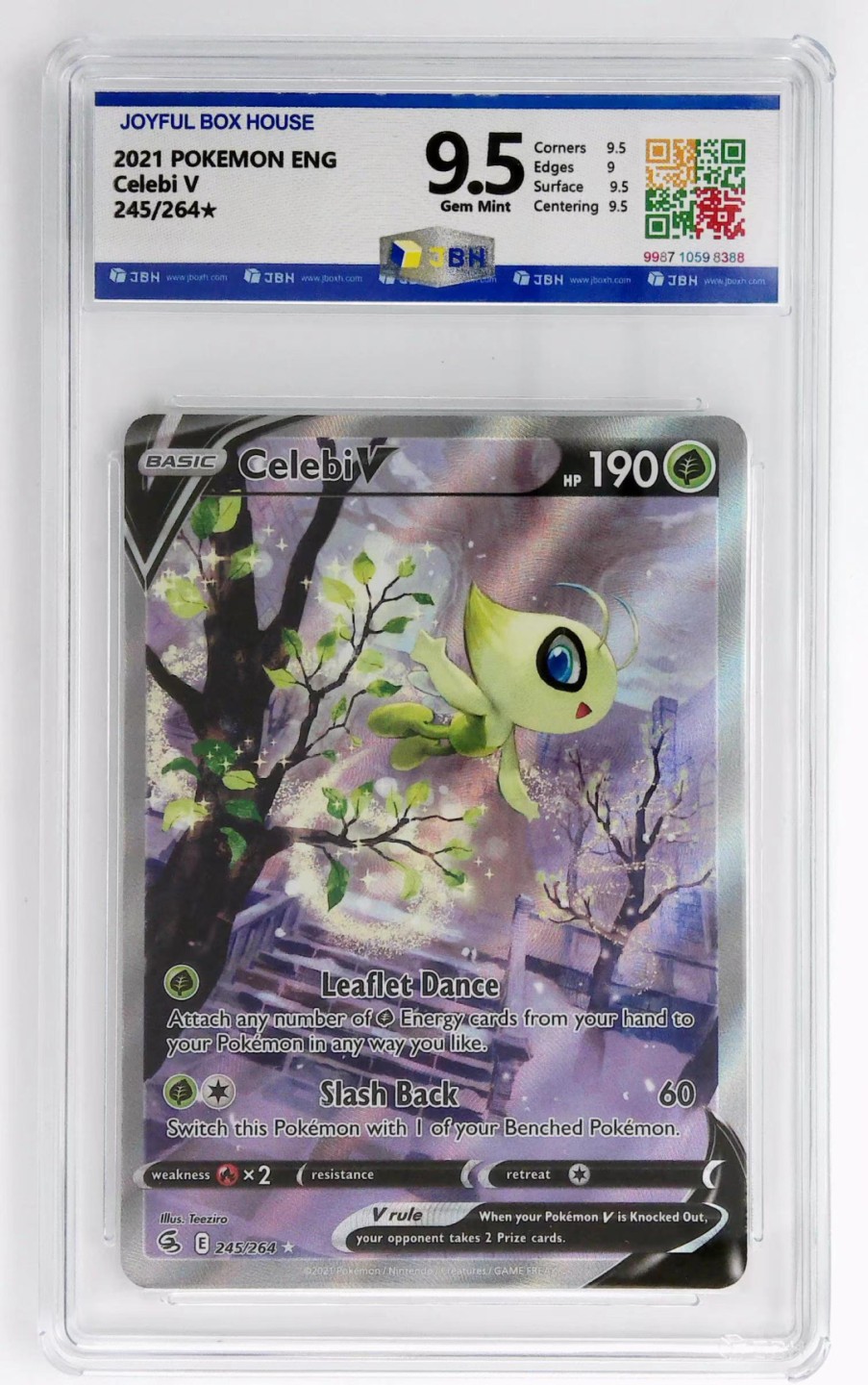 JBH评级动漫卡牌专场 2021 POKEMON ENG Celebi V 245/264★