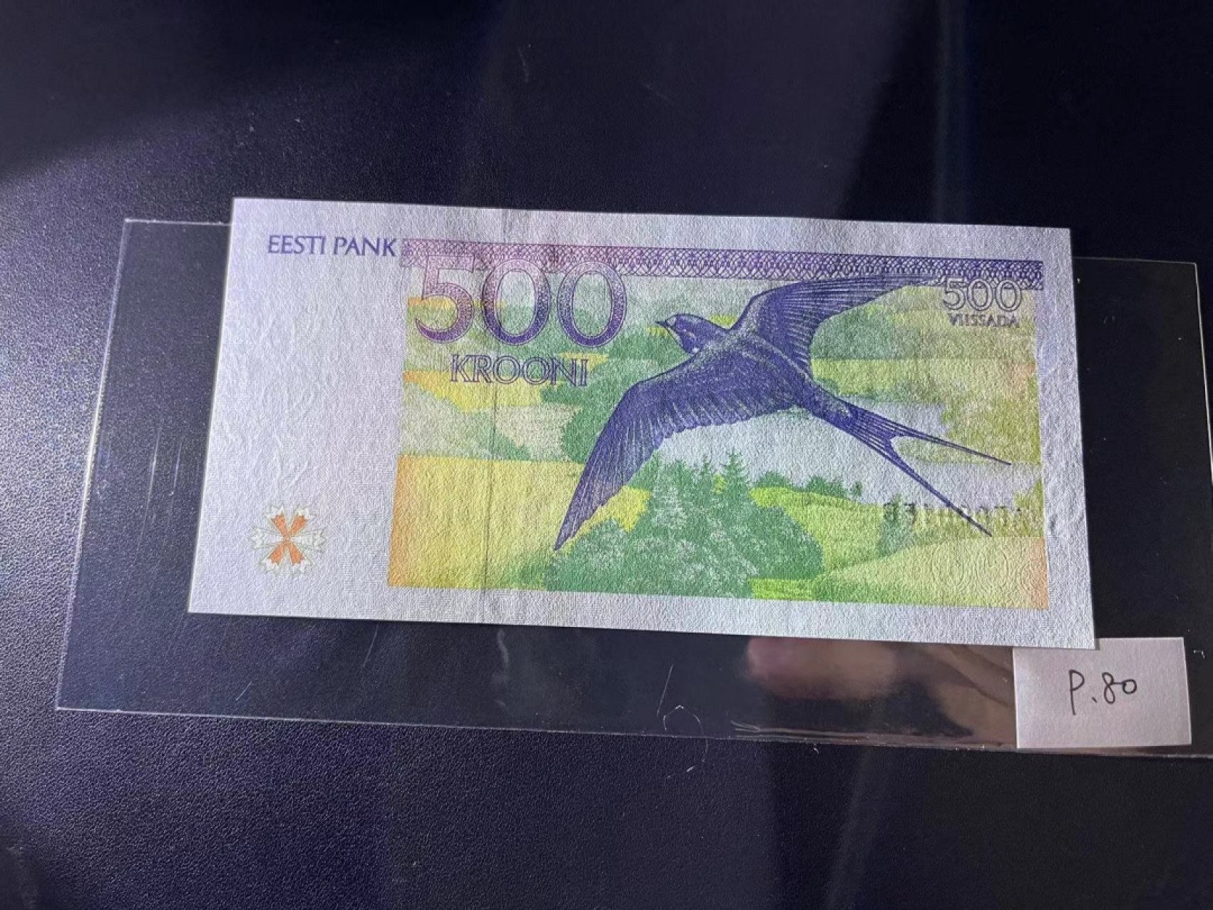 《外钞收藏家》第二百一十八期（波罗的海三国） 爱沙尼亚1994年第二套纸币500克朗，AF158号券	P80  全新UNC